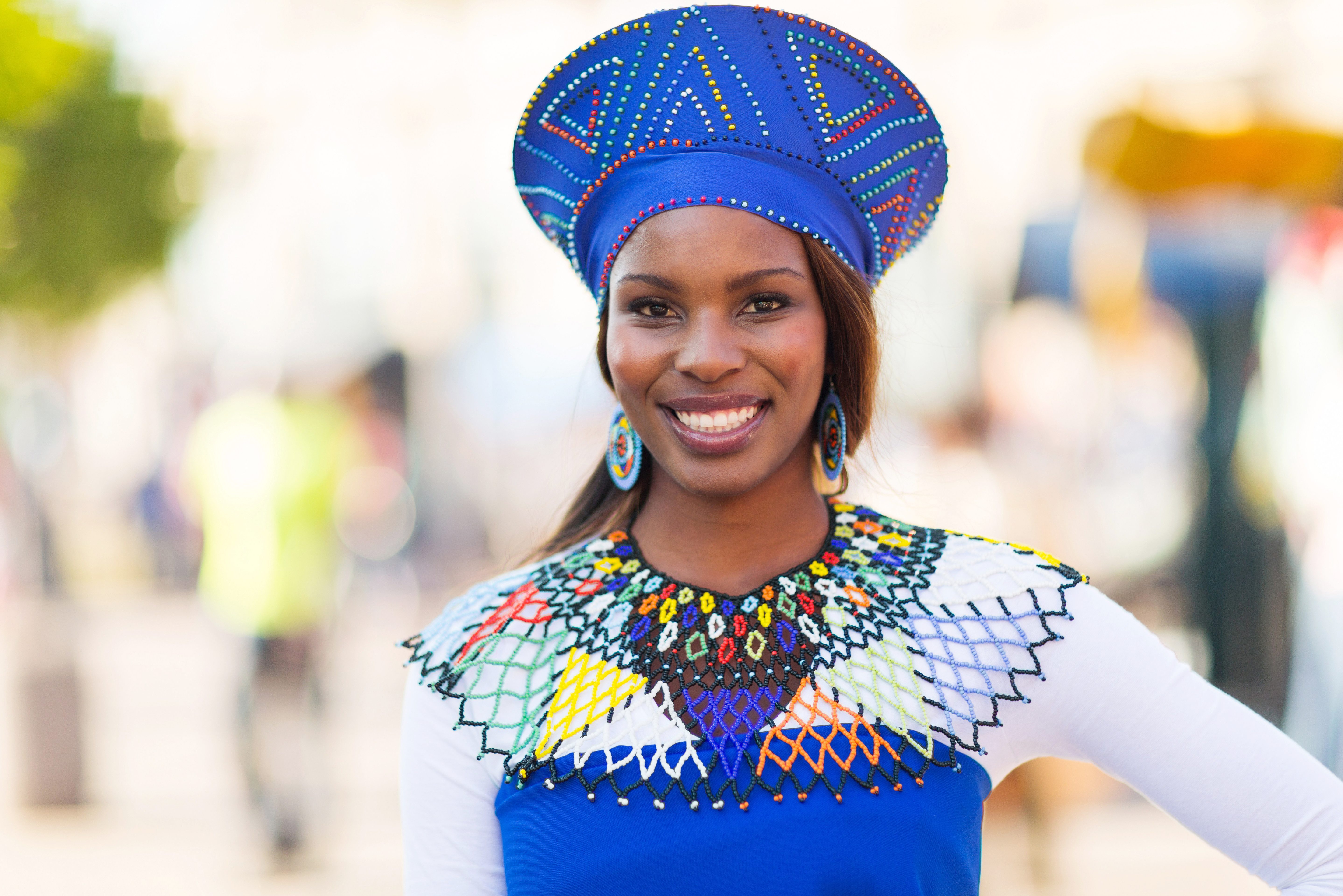 Zulu dame in Zuid-Afrika