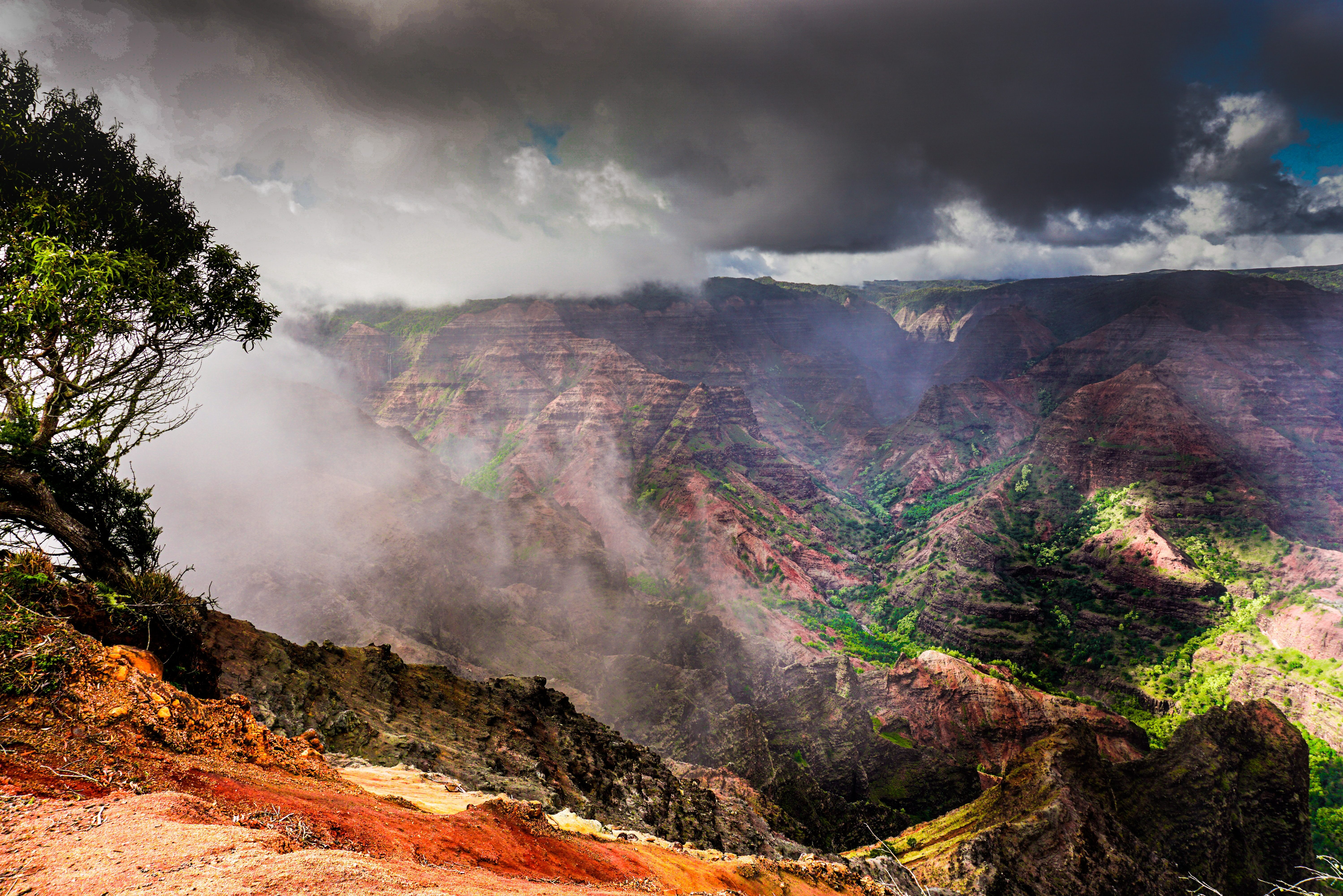 Waimea Canyon op Kuaui, Hawaii