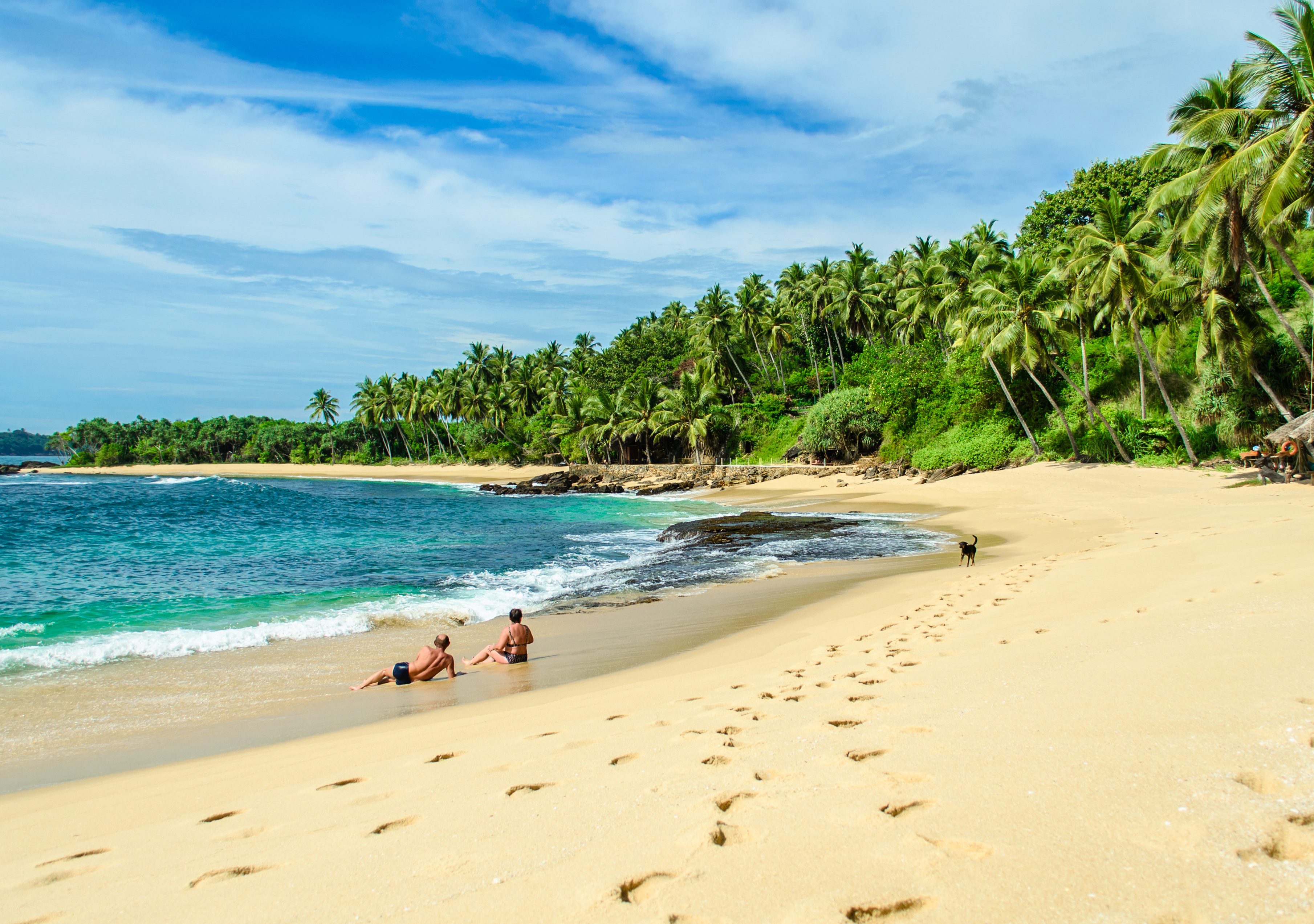 Het strand van Mirissa, Sri Lanka