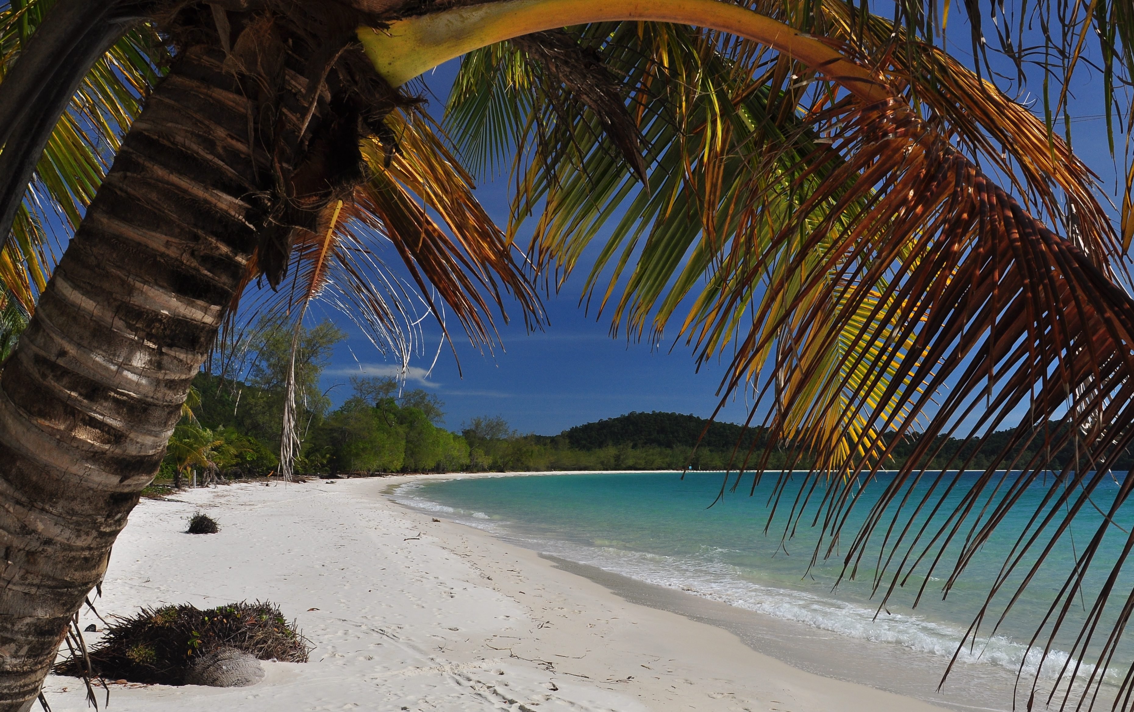 Het witte zandstrand van Koh Rong, Cambodja