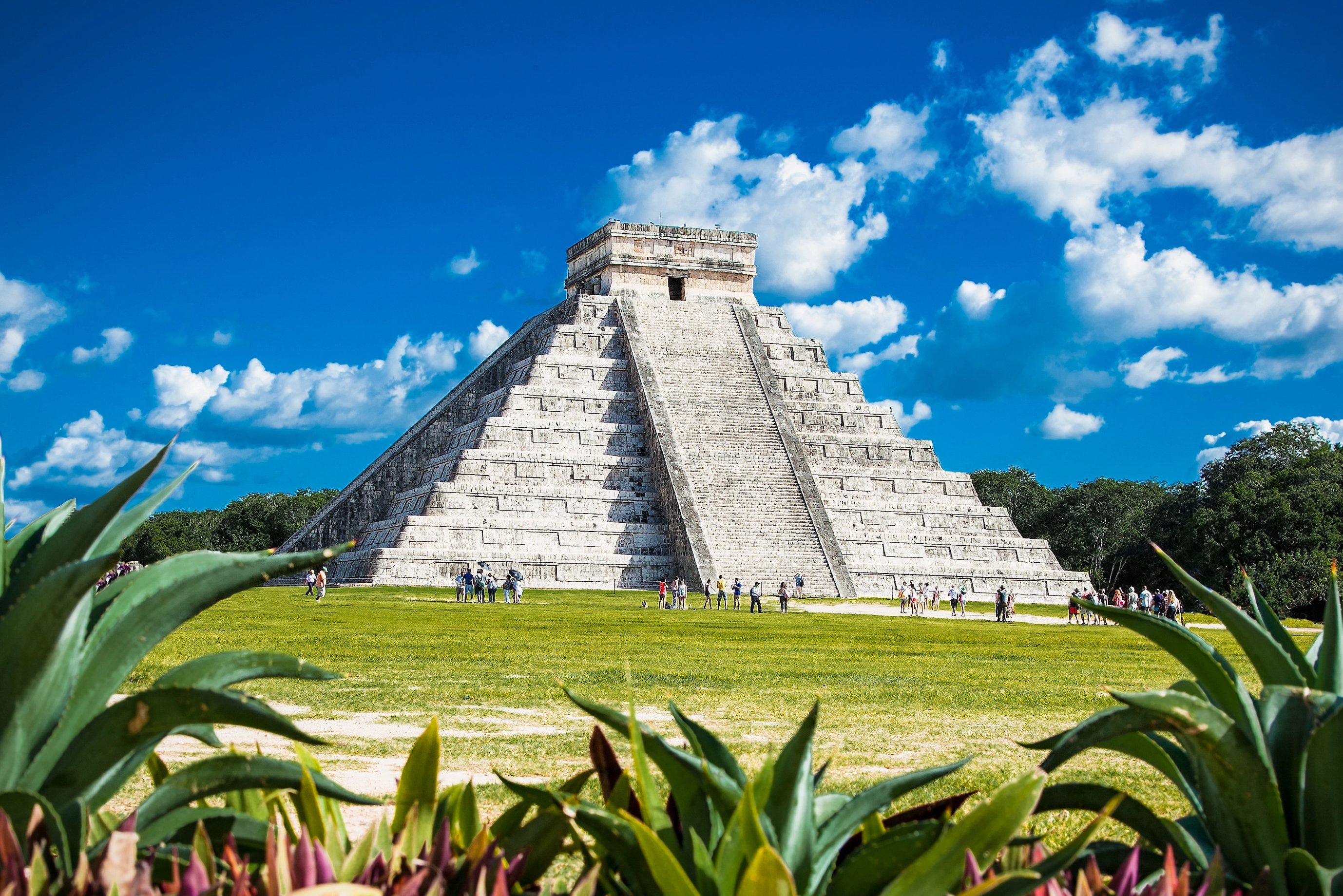 Chichen Itza Maya stad op schiereiland Yucatan in Mexico