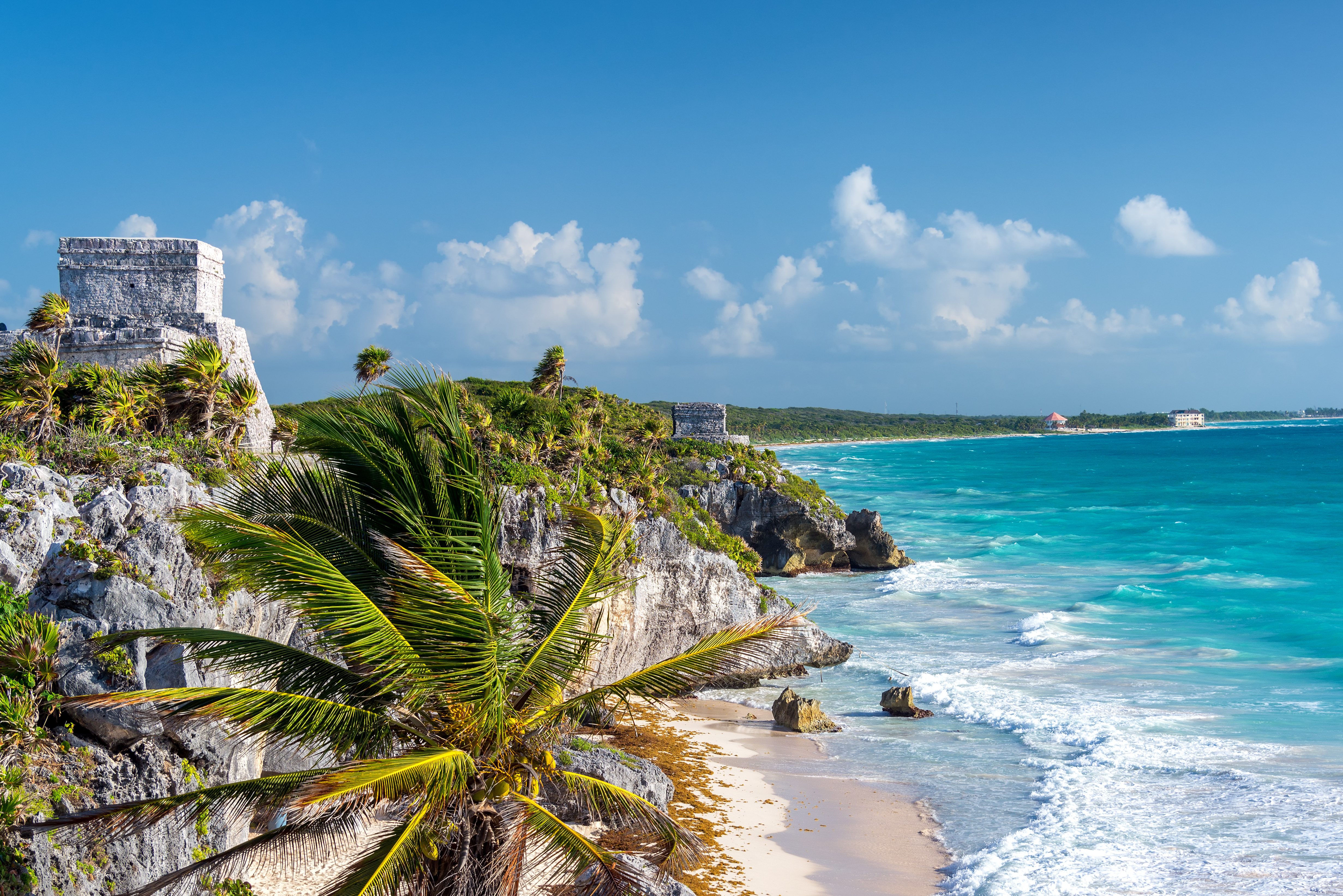 Prachtige kusttempel Tulum op schiereiland Yucatan in Mexico