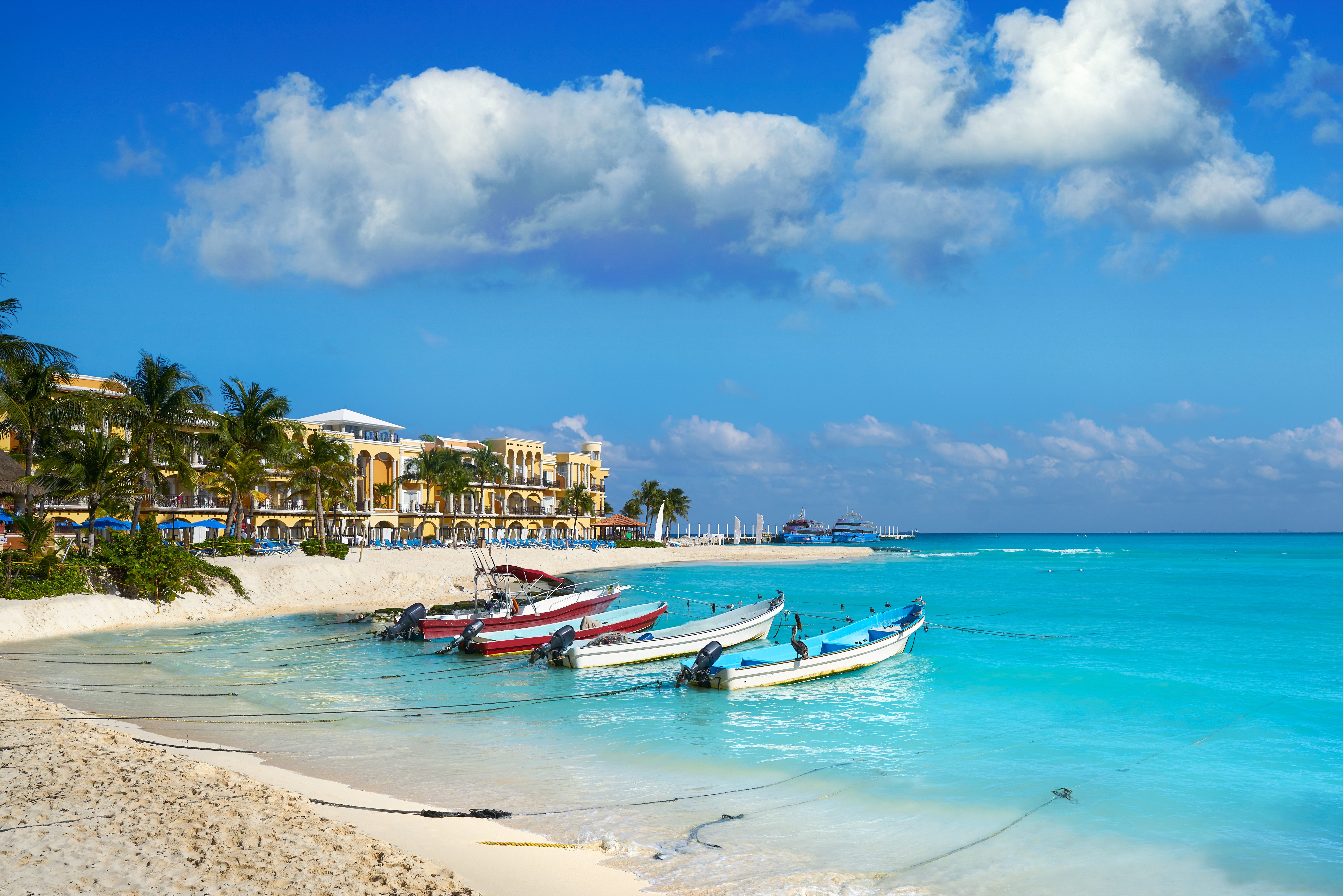 Strand van Playa del Carmen in Yucatan in Mexico