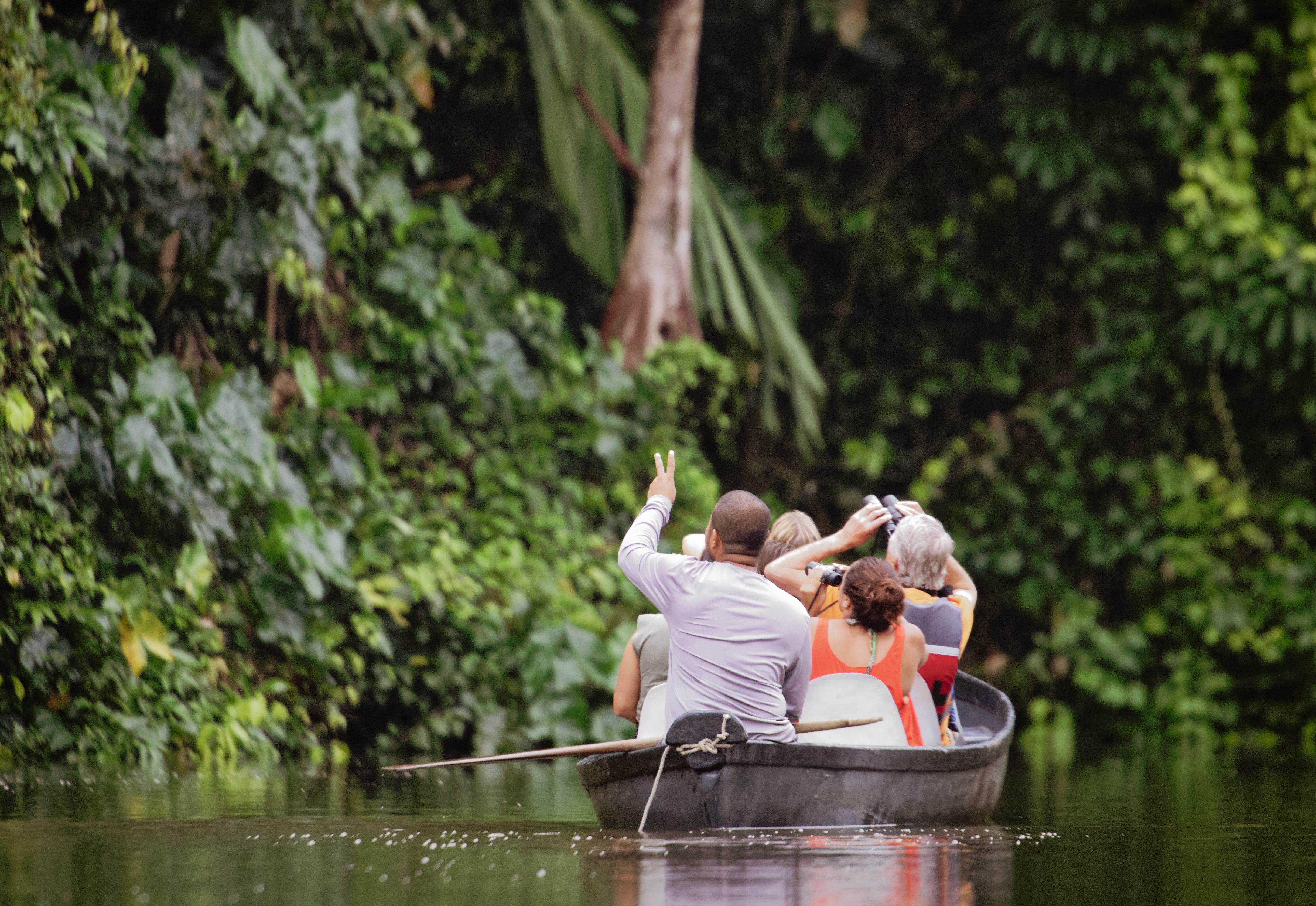 Op de boot in Tortuguero, Costa Rica