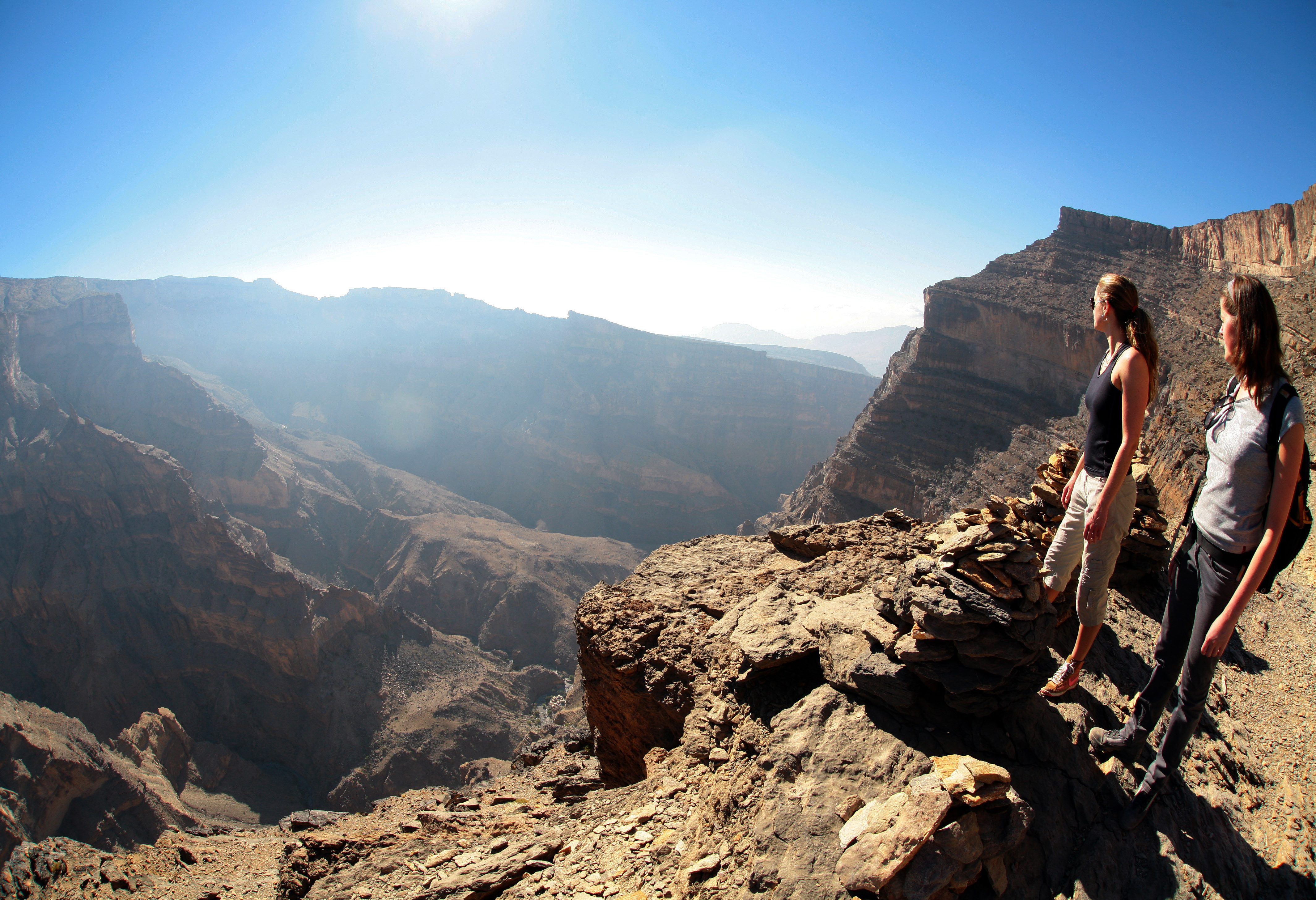 Uitzicht in de bergen van Jebel Akhdar in OMan