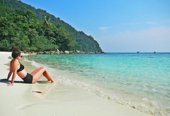 Ontspannen aan het strand van Perhentian in Maleisie