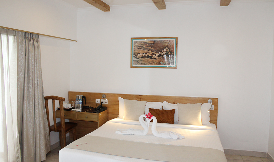 Superior kamer van het Le Relax hotel op Mahe op de Seychellen