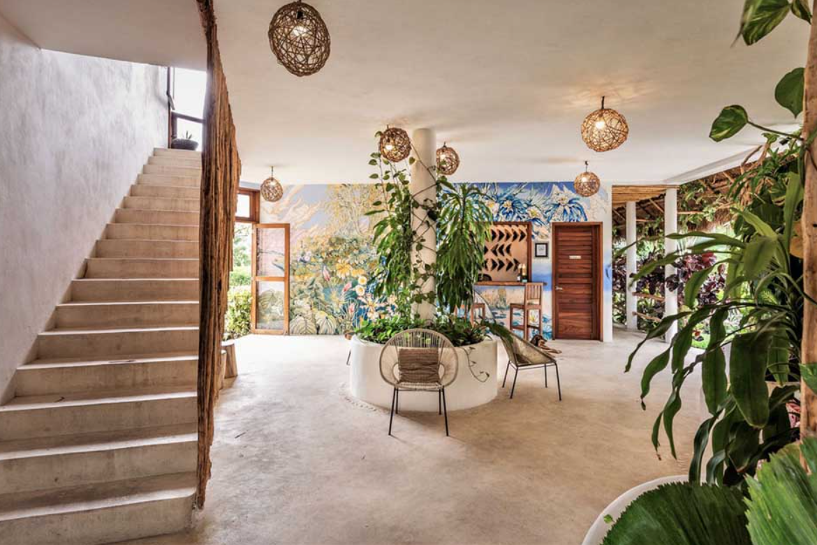 Lobby van Aires Bacalar in Mexico