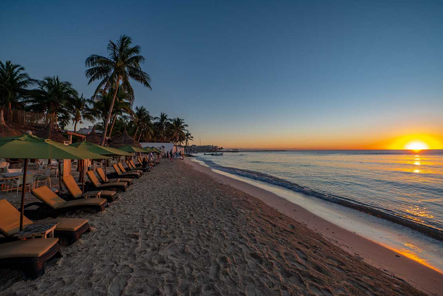 Strand van Colibri Beach Hotel in Playa del Carmen Mexico