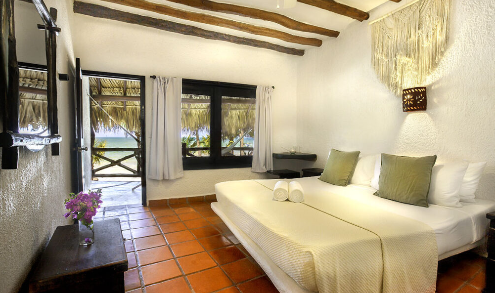 Balcony kamer van La Palapa op Isla Holbox in Mexico