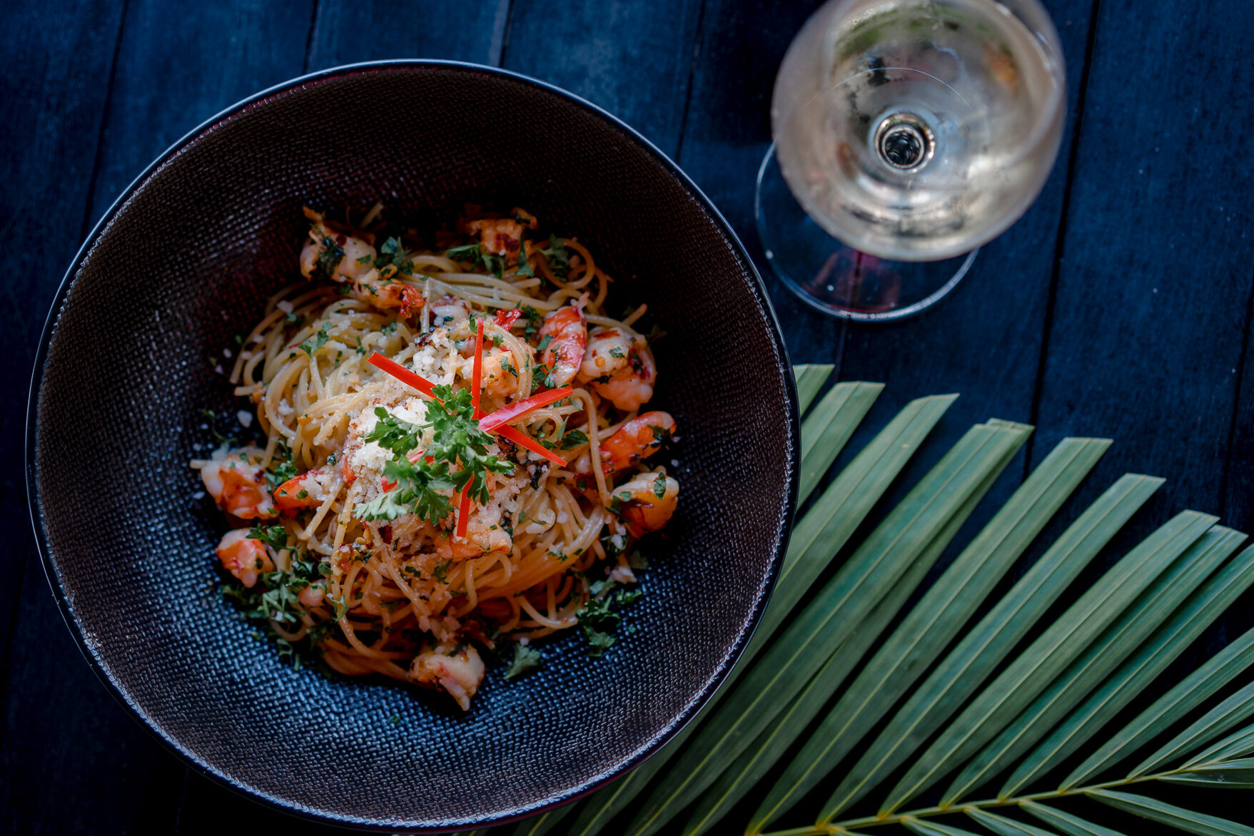Indonesië-Bali-Nusa-Lembongan-Batu-Karang-Muntigs-Restaurant-lunch