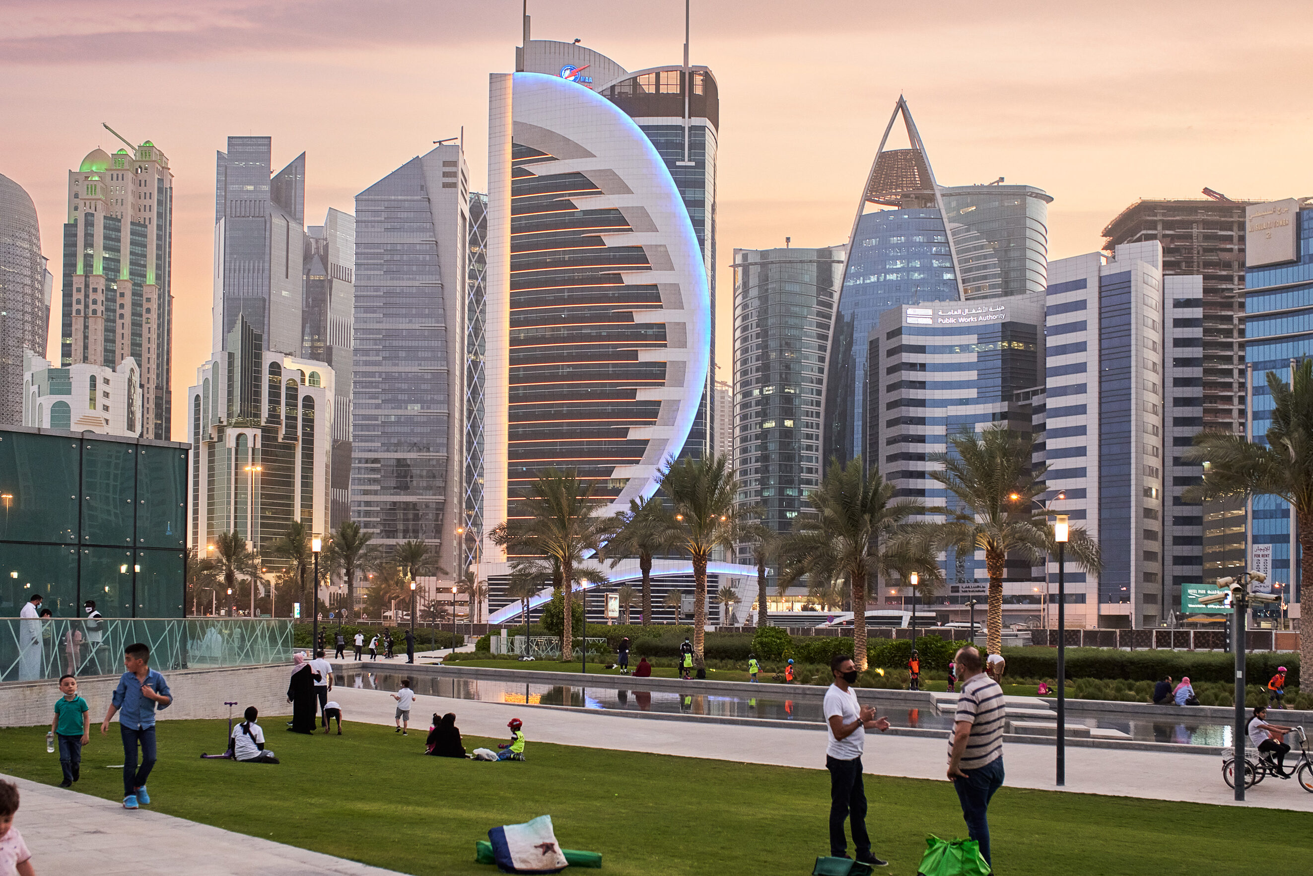 De Corniche in Doha in Qatar