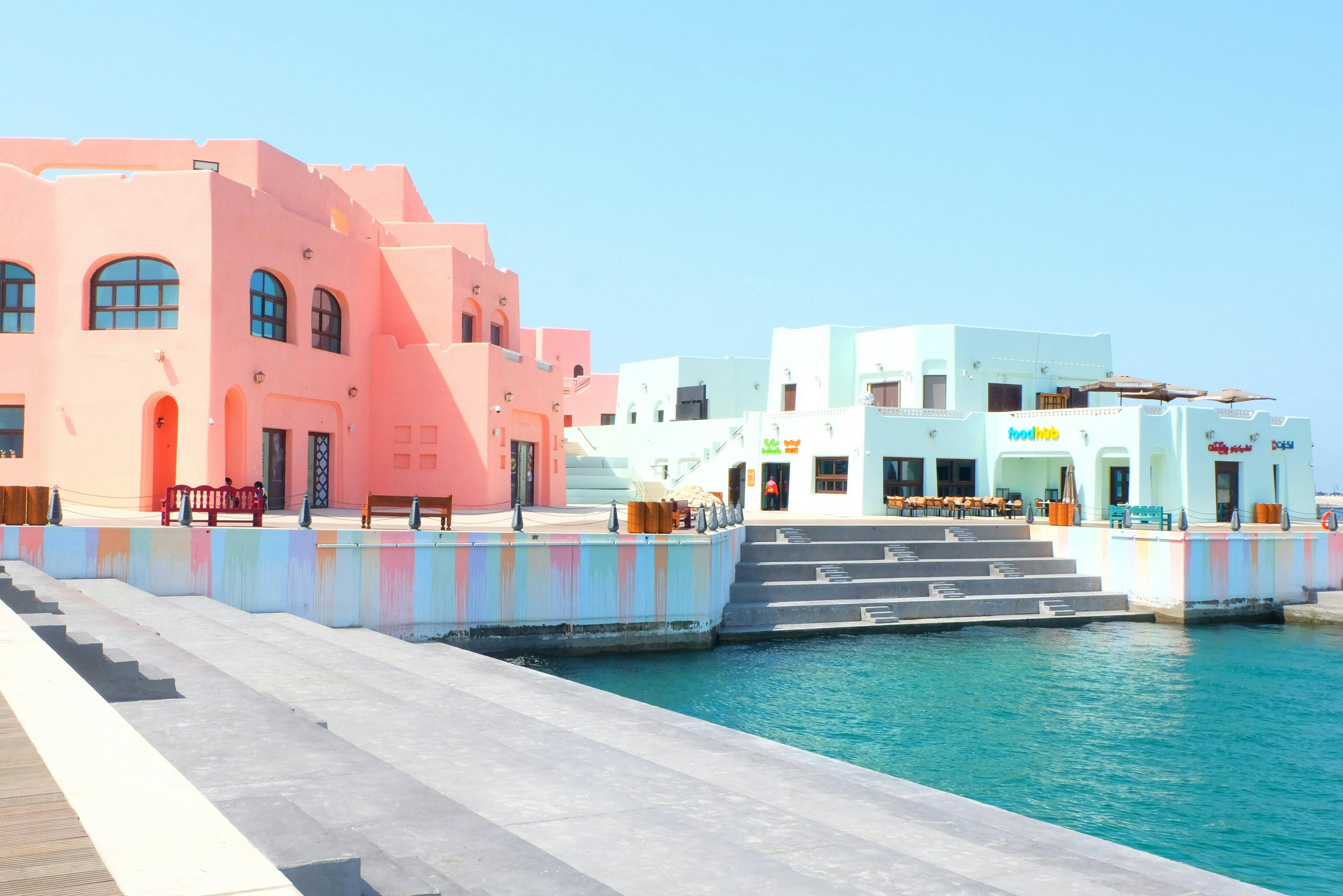 Mina District aan de Corniche in Doha in Qatar