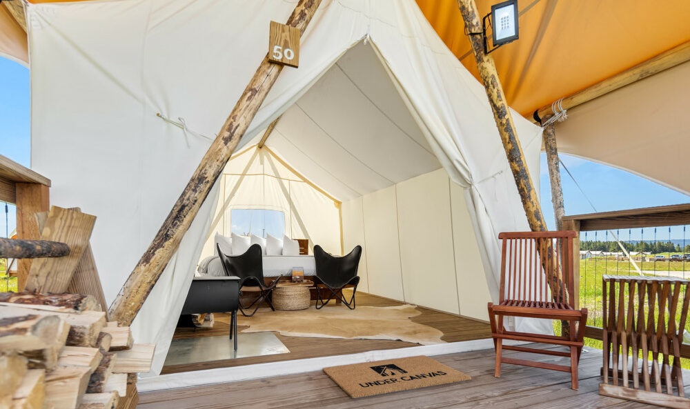 amerika yellowstone under canvas safari tent