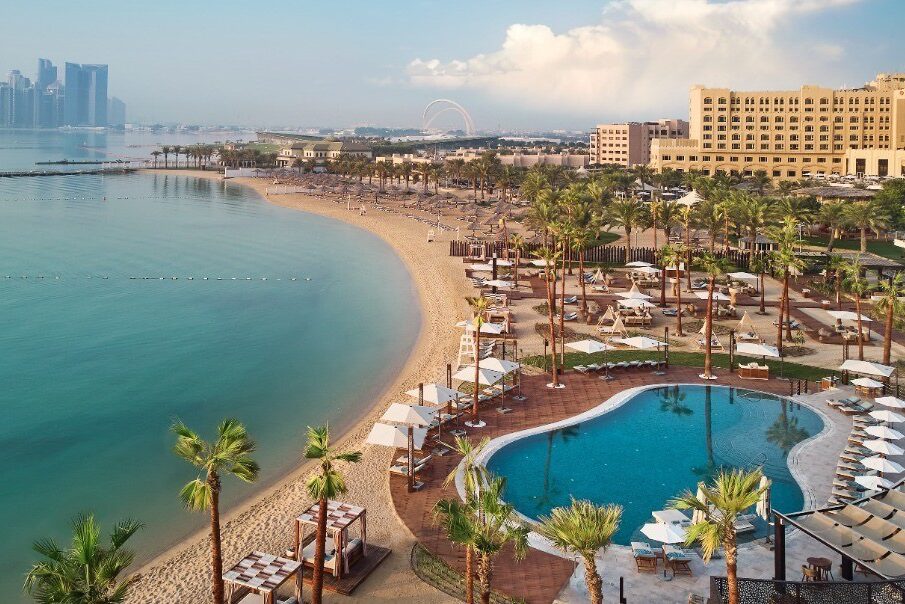 Overview van het Intercontinental Beach Resort in Doha in Qatar