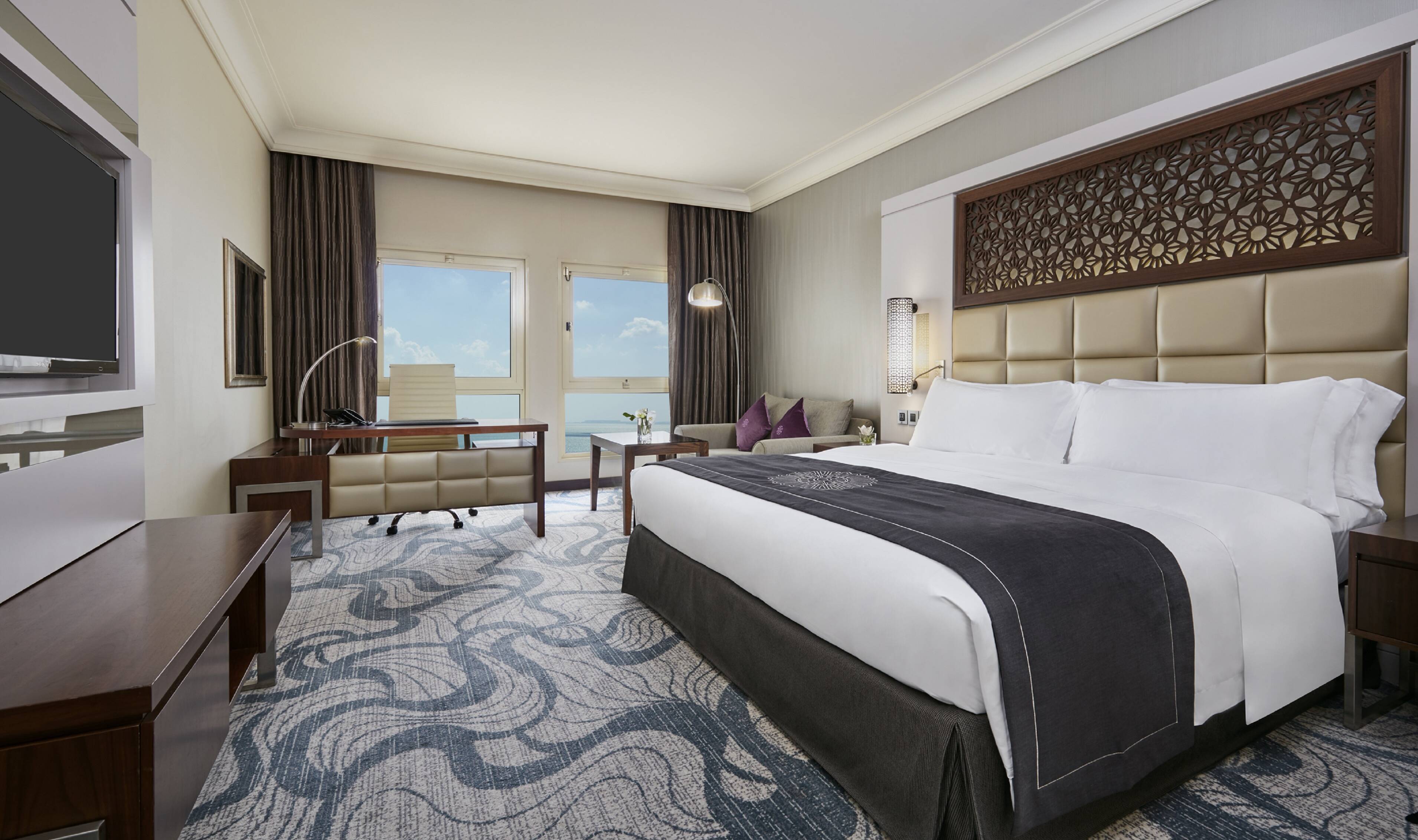 Classic Sea View kamer in het Intercontinental Beach Resort in Doha in Qatar