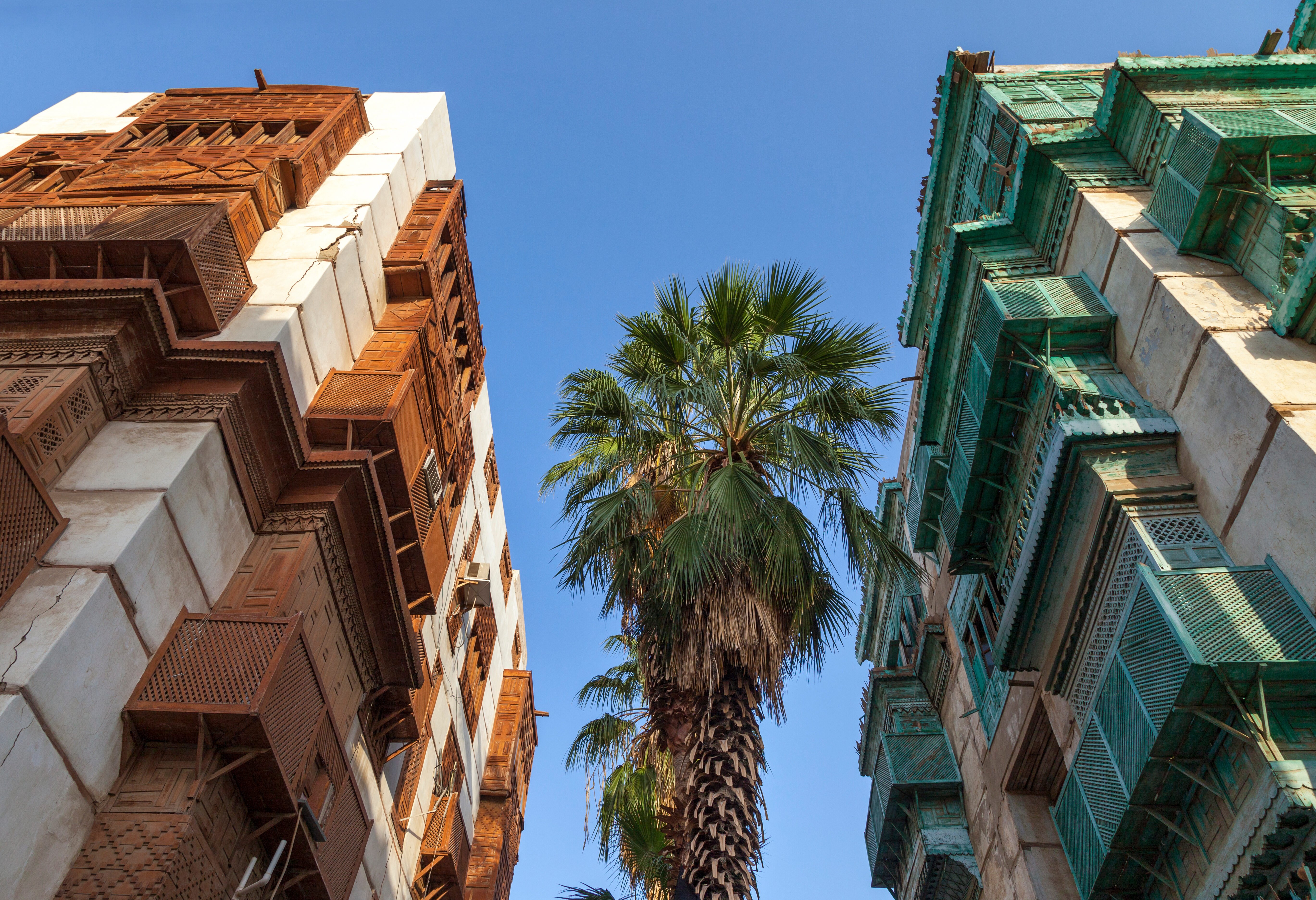 Historische gebouwen Al Balad Jeddah Saoedi-Arabië