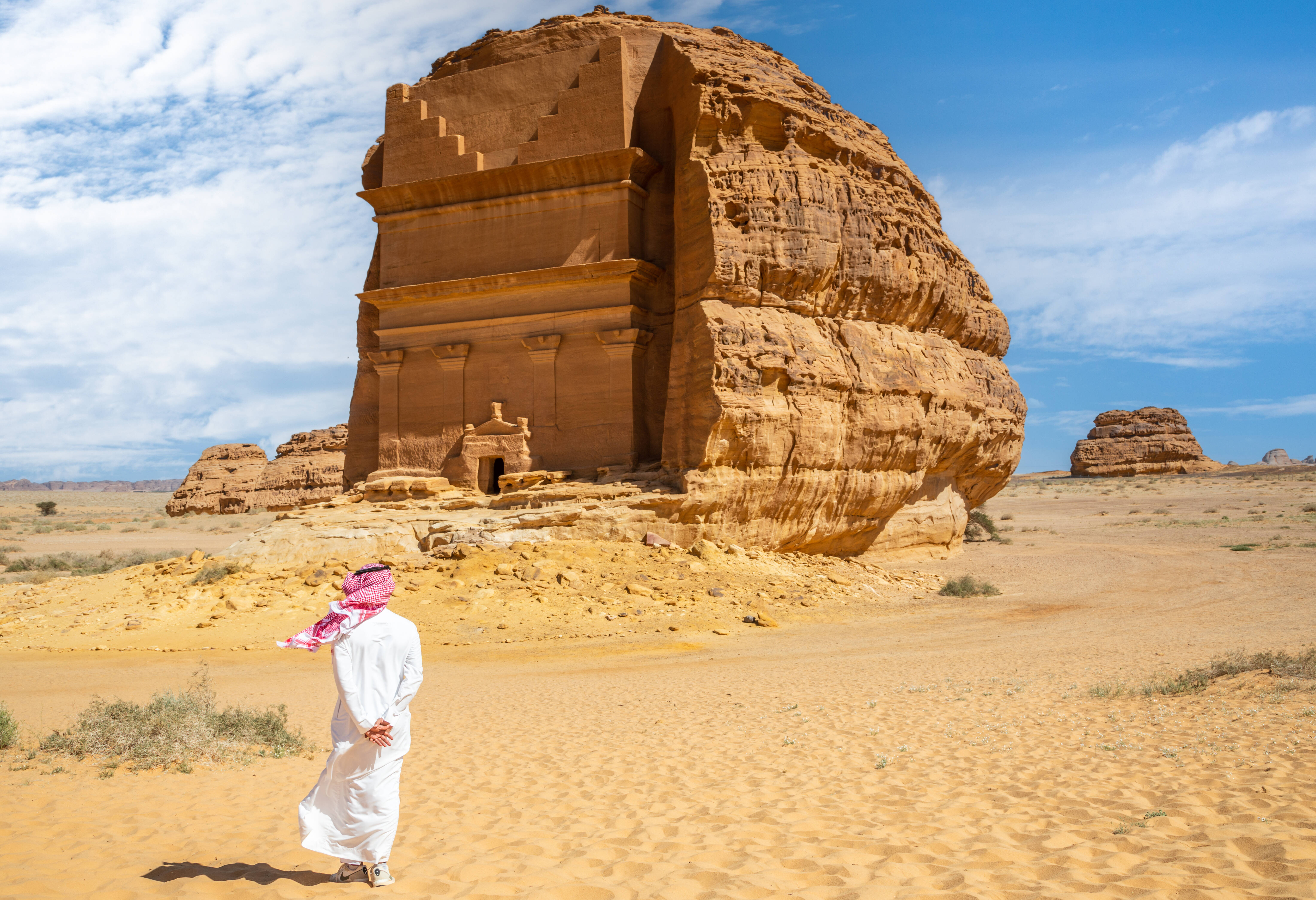 Bezoek aan Hegra Al Ula Saoedi-Arabië