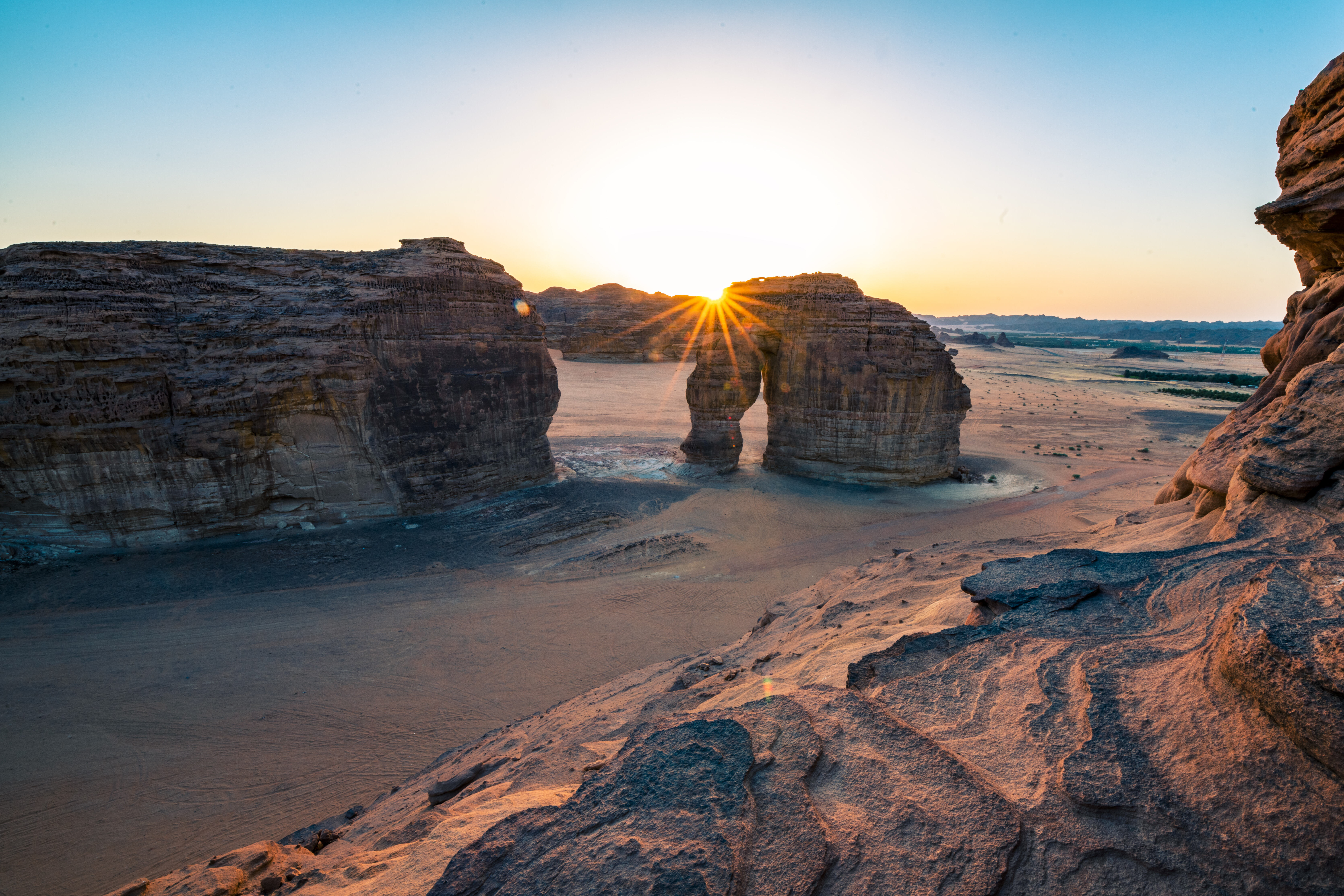 Zonsondergang Elephant Rock Al Ula