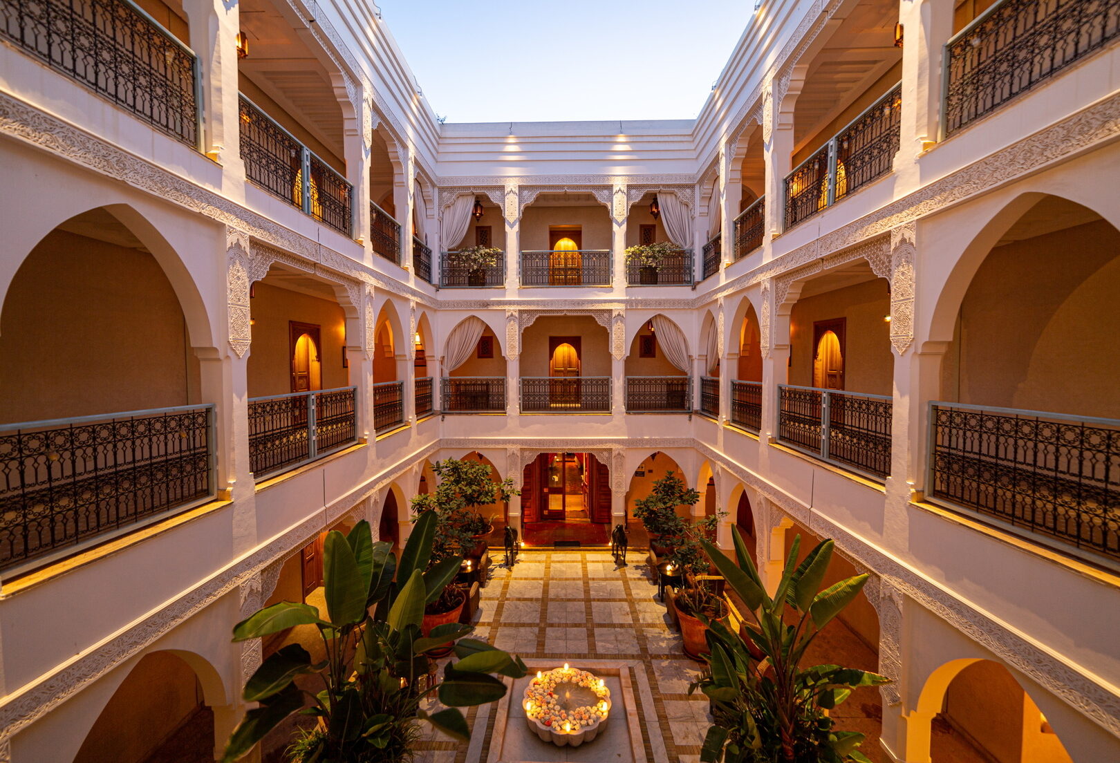 Marokko Agadir Riad Villa Blanche Binnentuing