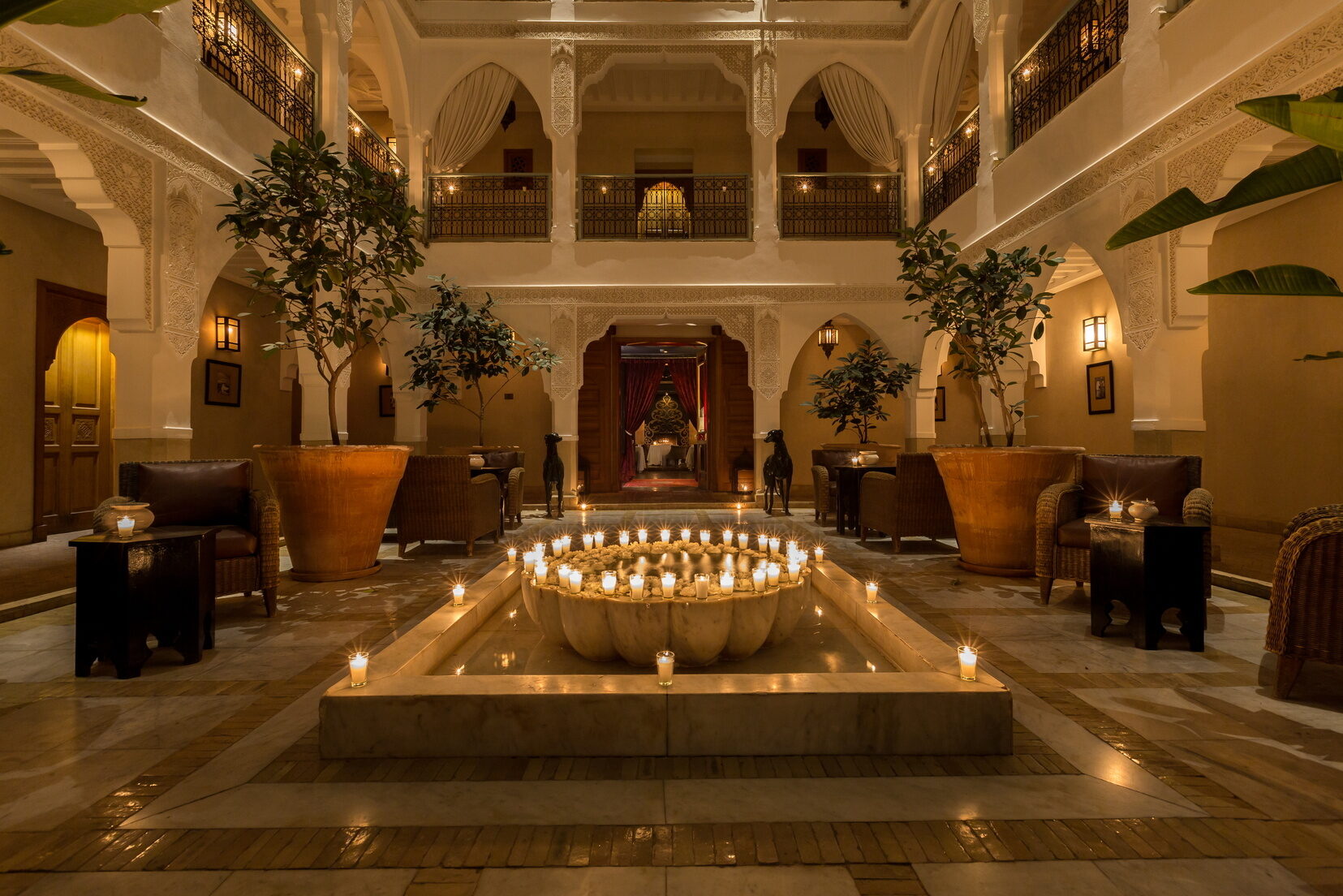 Marokko Agadir Riad Villa Blanche Binnentuin