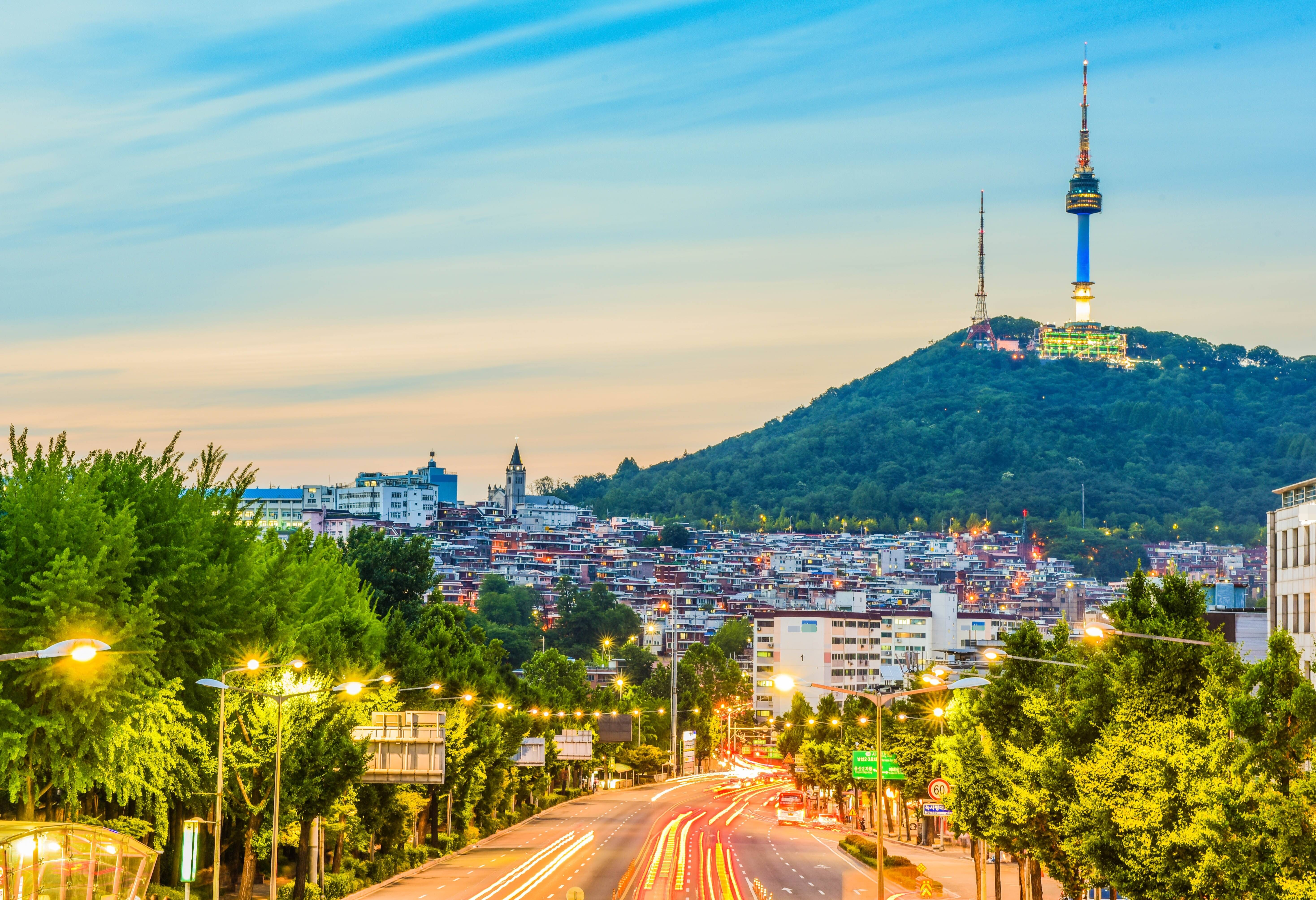 Itaewon skyline Seoul Zuid-Korea