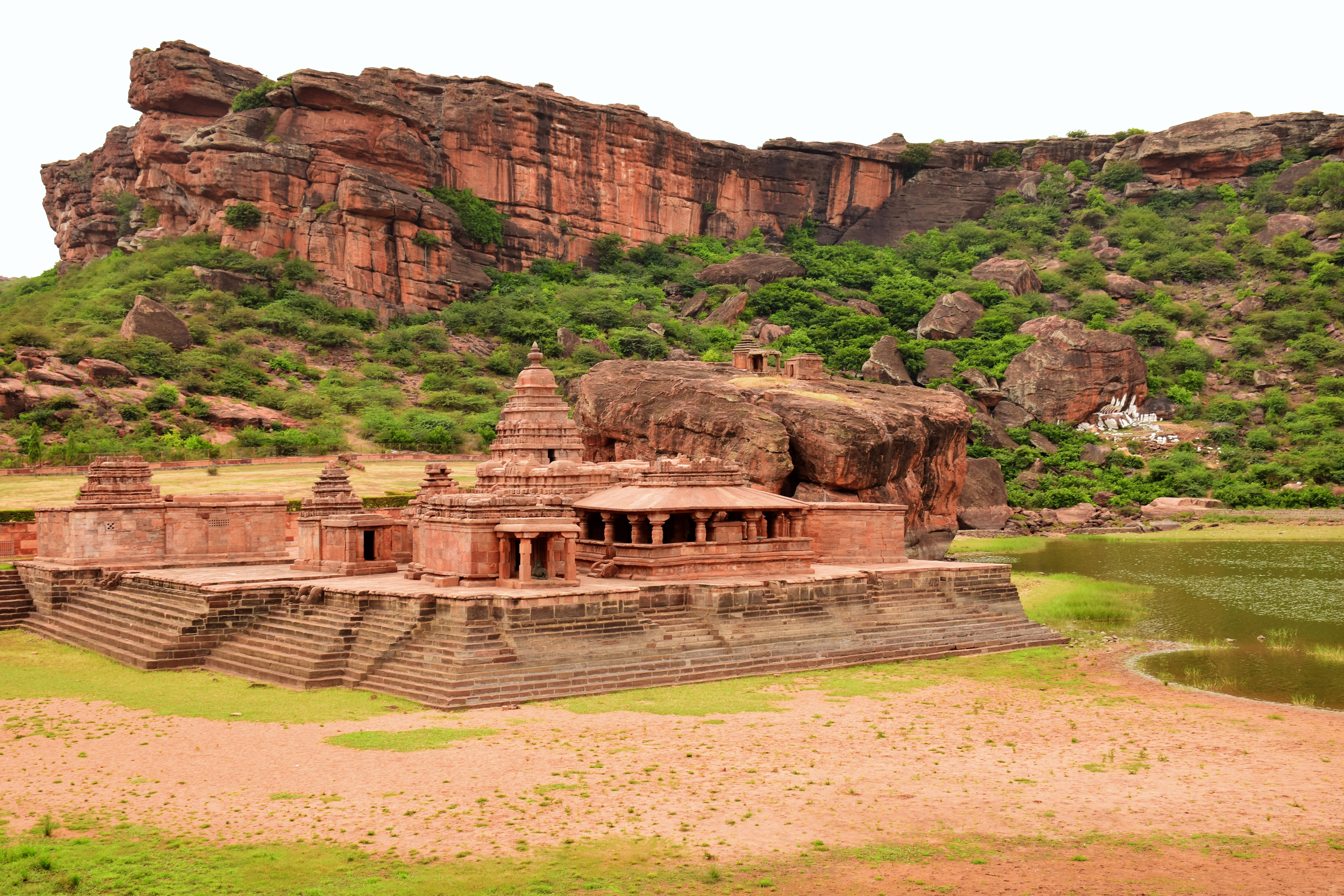 Grottempels van Badami in Karnataka