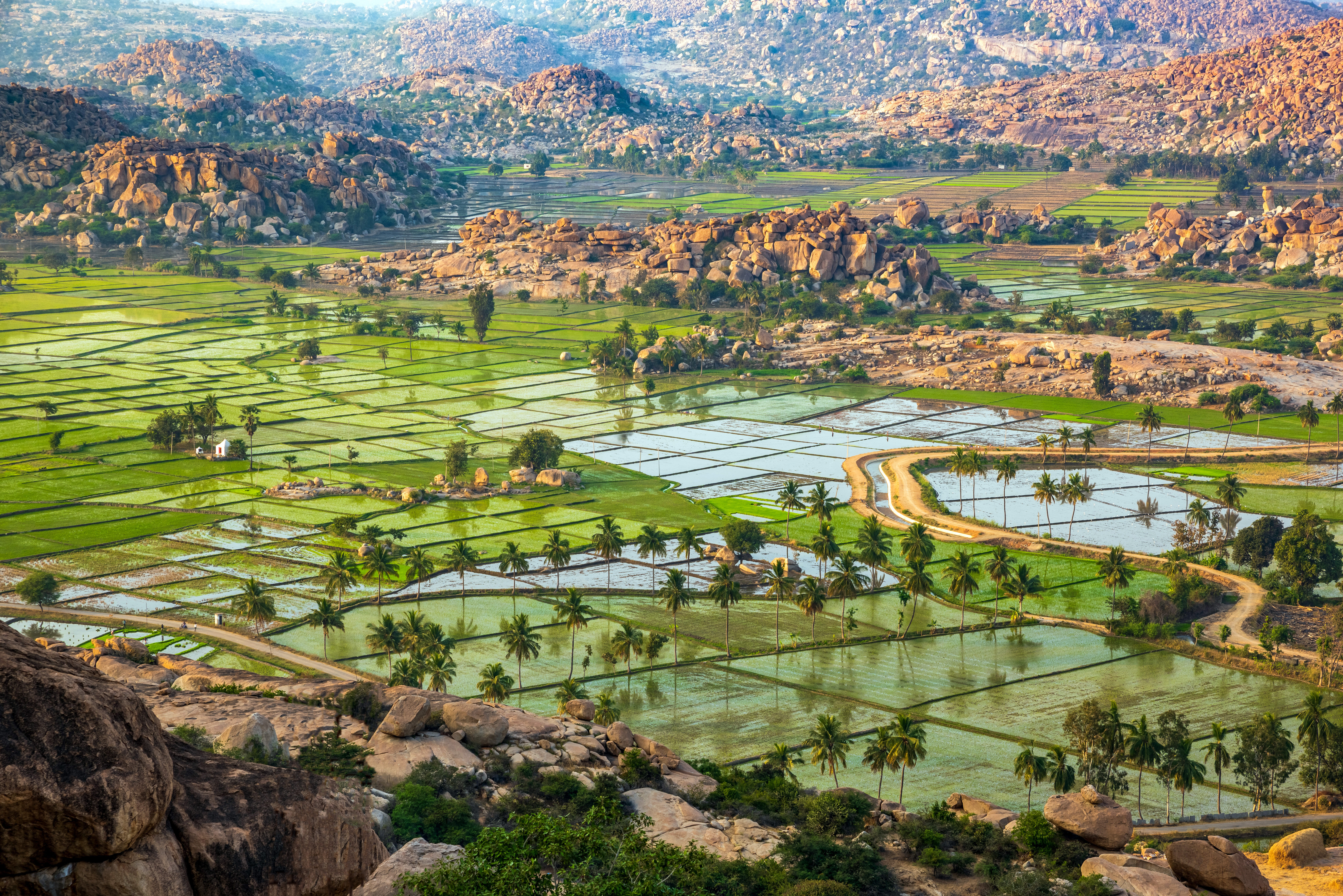 Omgeving van Hampi in Karnataka