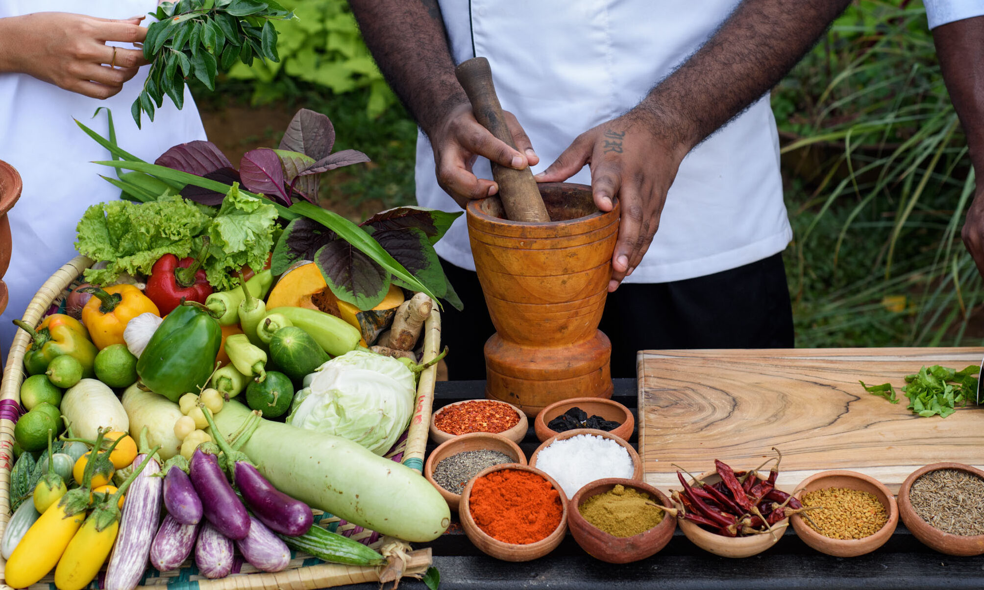 Sri-Lanka-Anuradhapura-Uga-Ulagalla-Activiteit-Koken