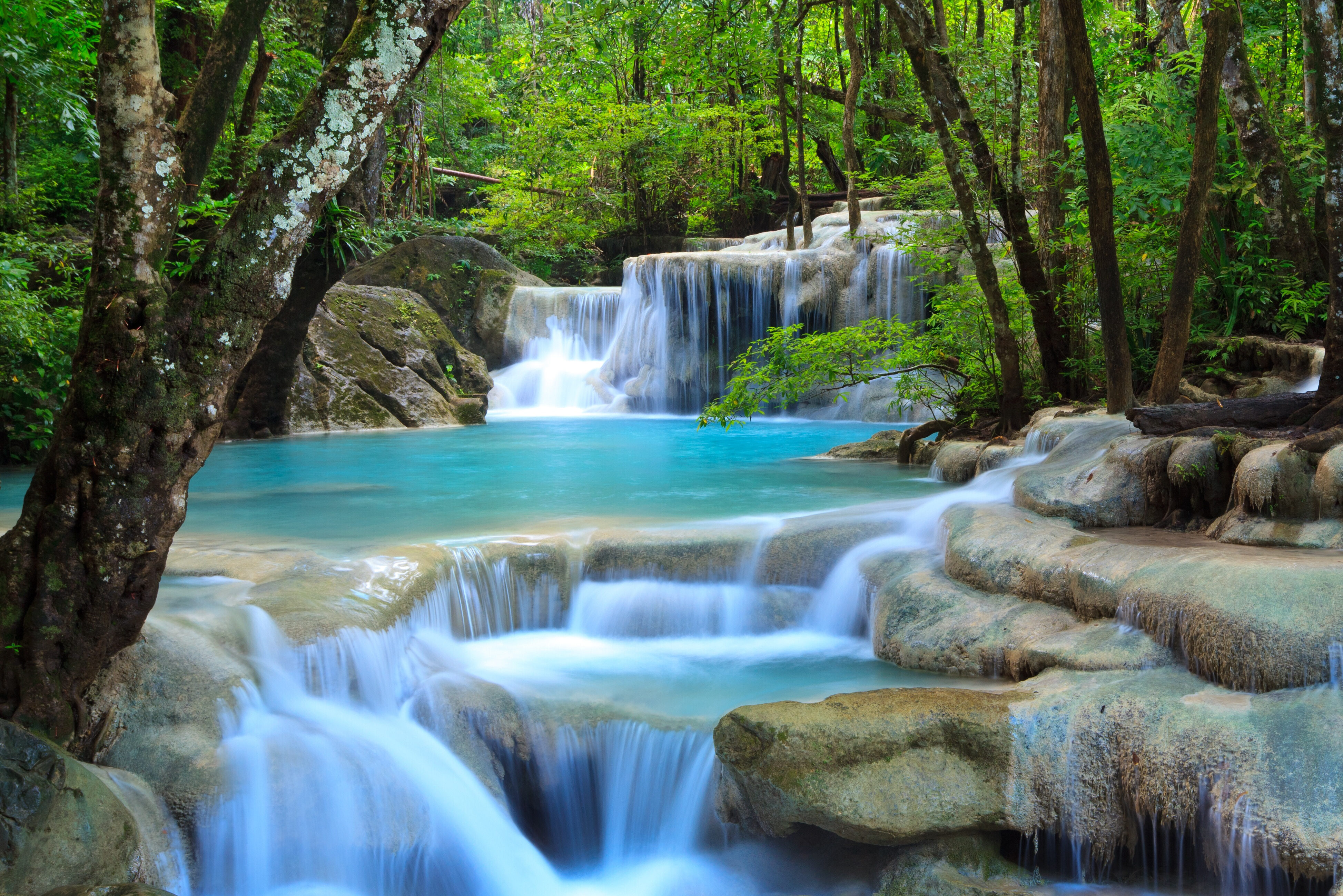 Erawan watervallen Kanchanaburi