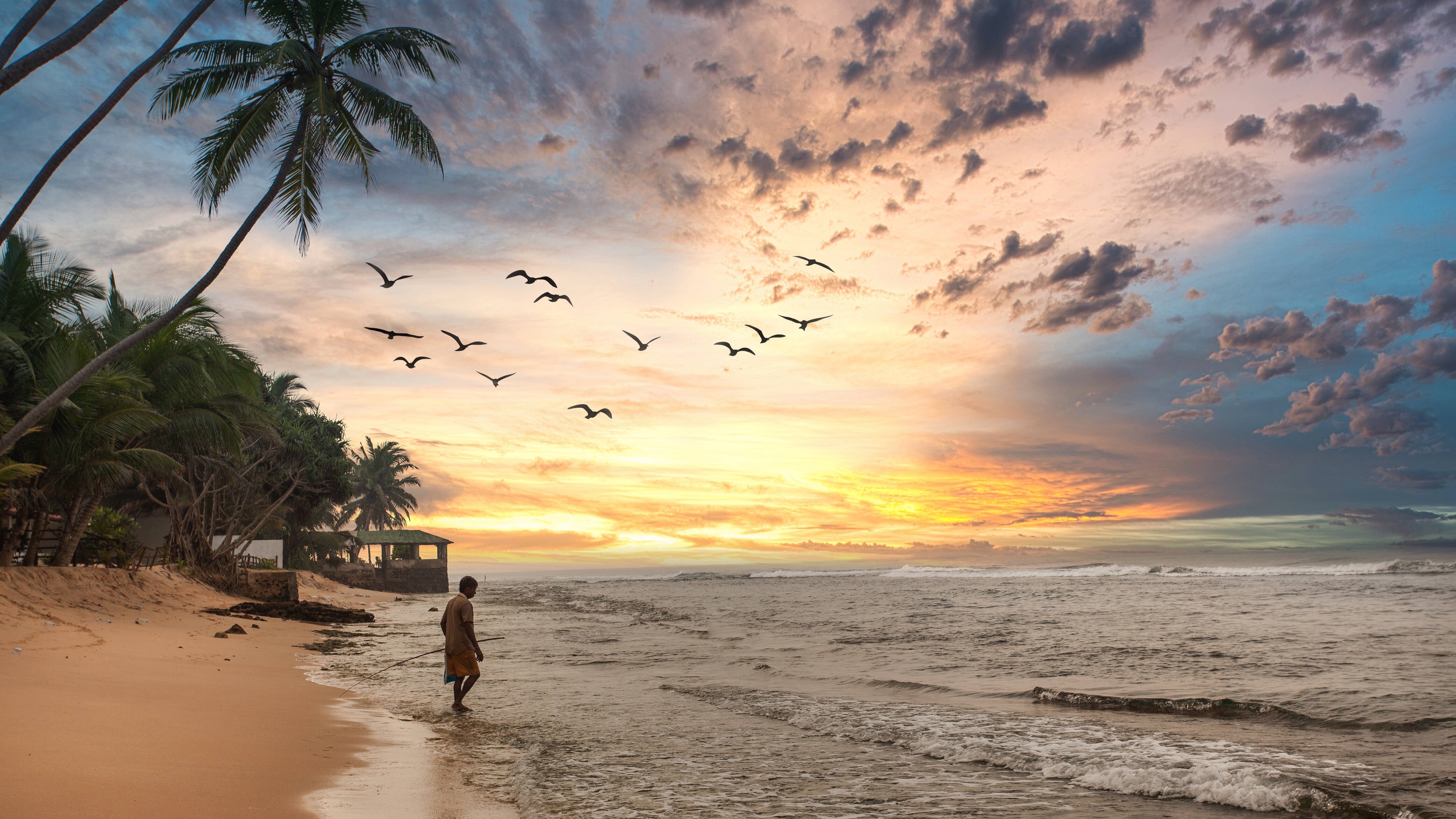 Sri-Lanka-Bentota-strand-zonsondergang-