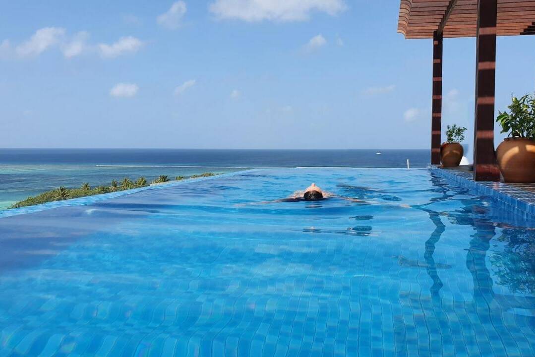 Malediven Maafushi Arena Beach Hotel Zwembad