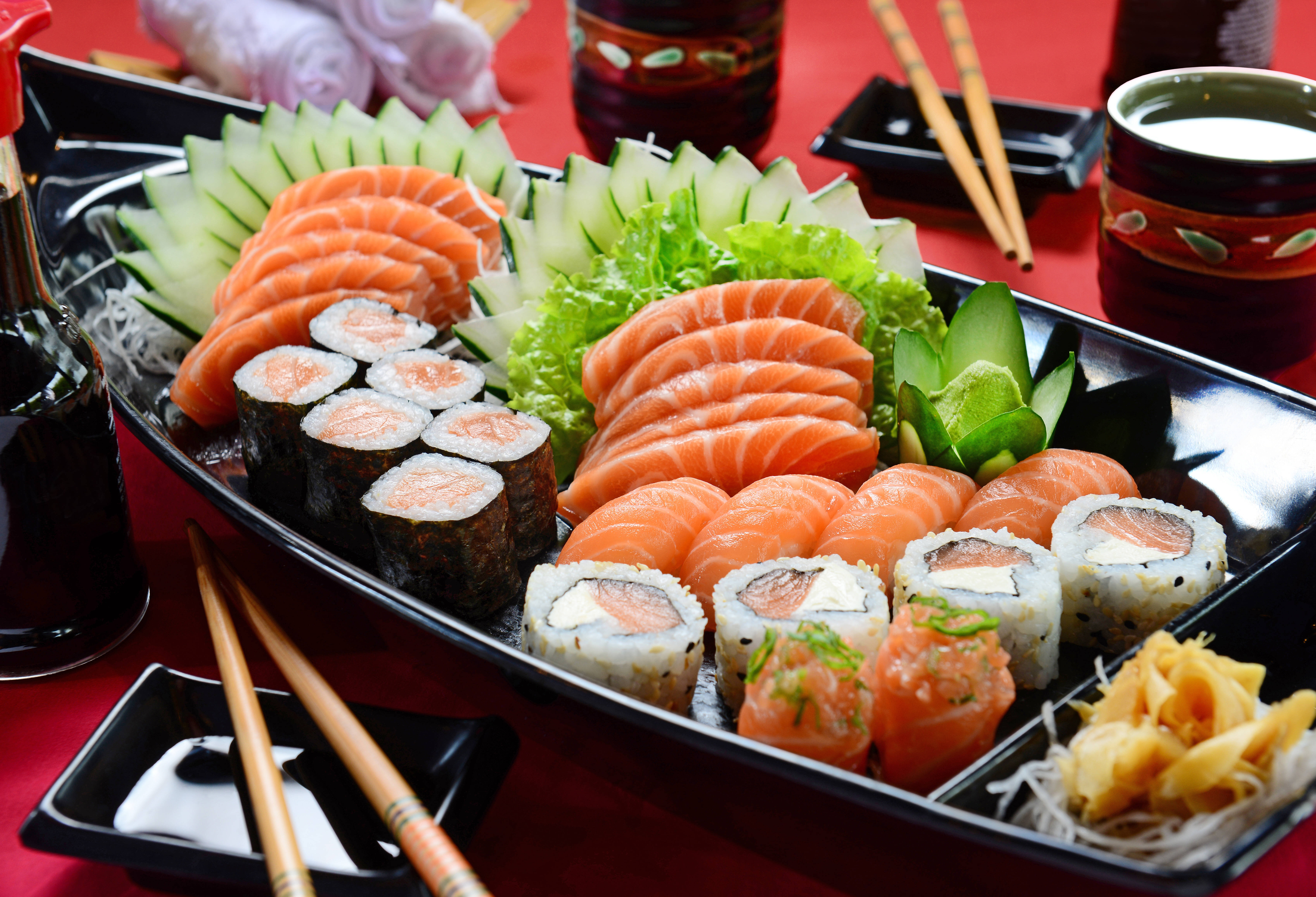 Verse Sushi tijdens workschop