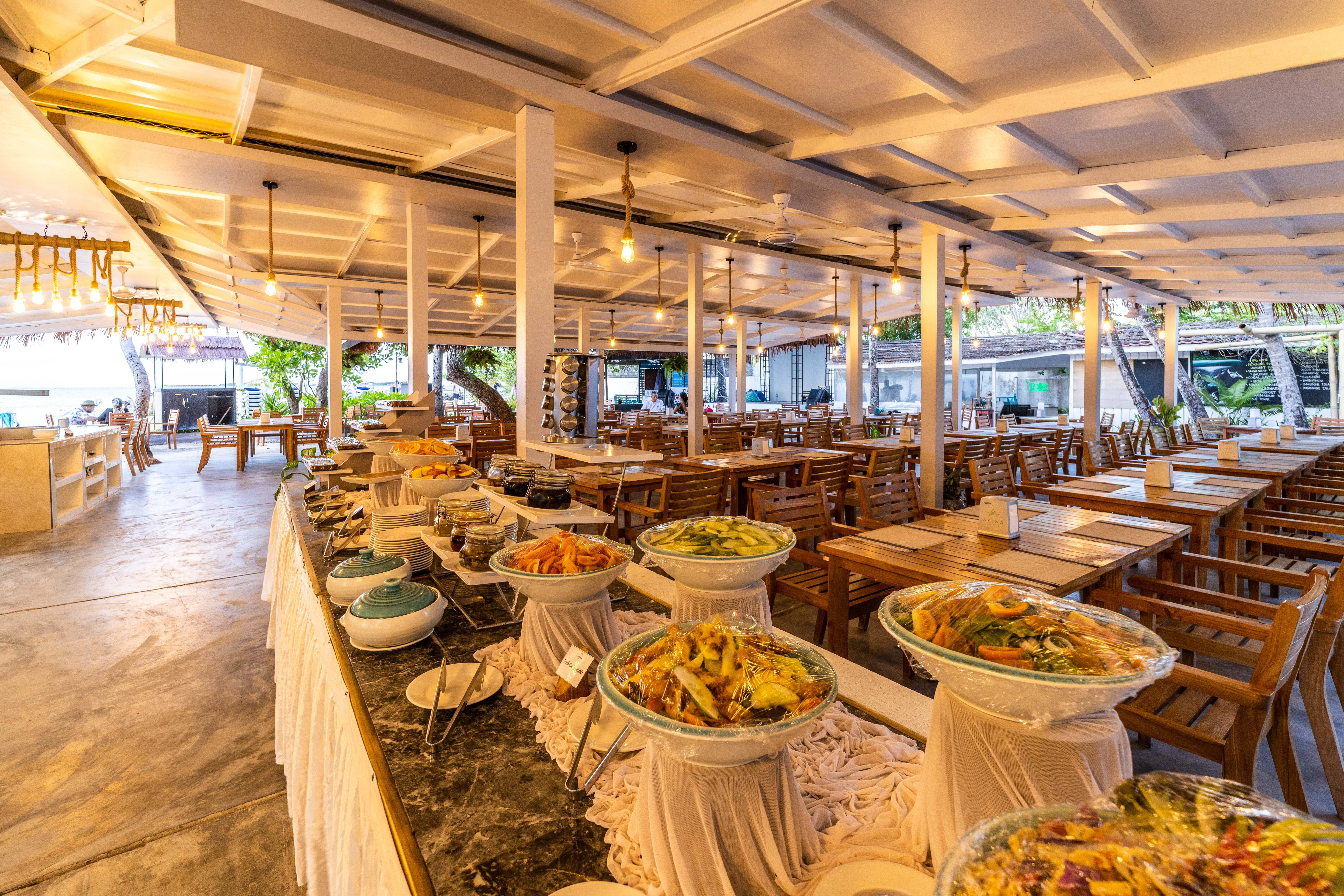 Malediven Maafushi Arena Beach Hotel Restaurant