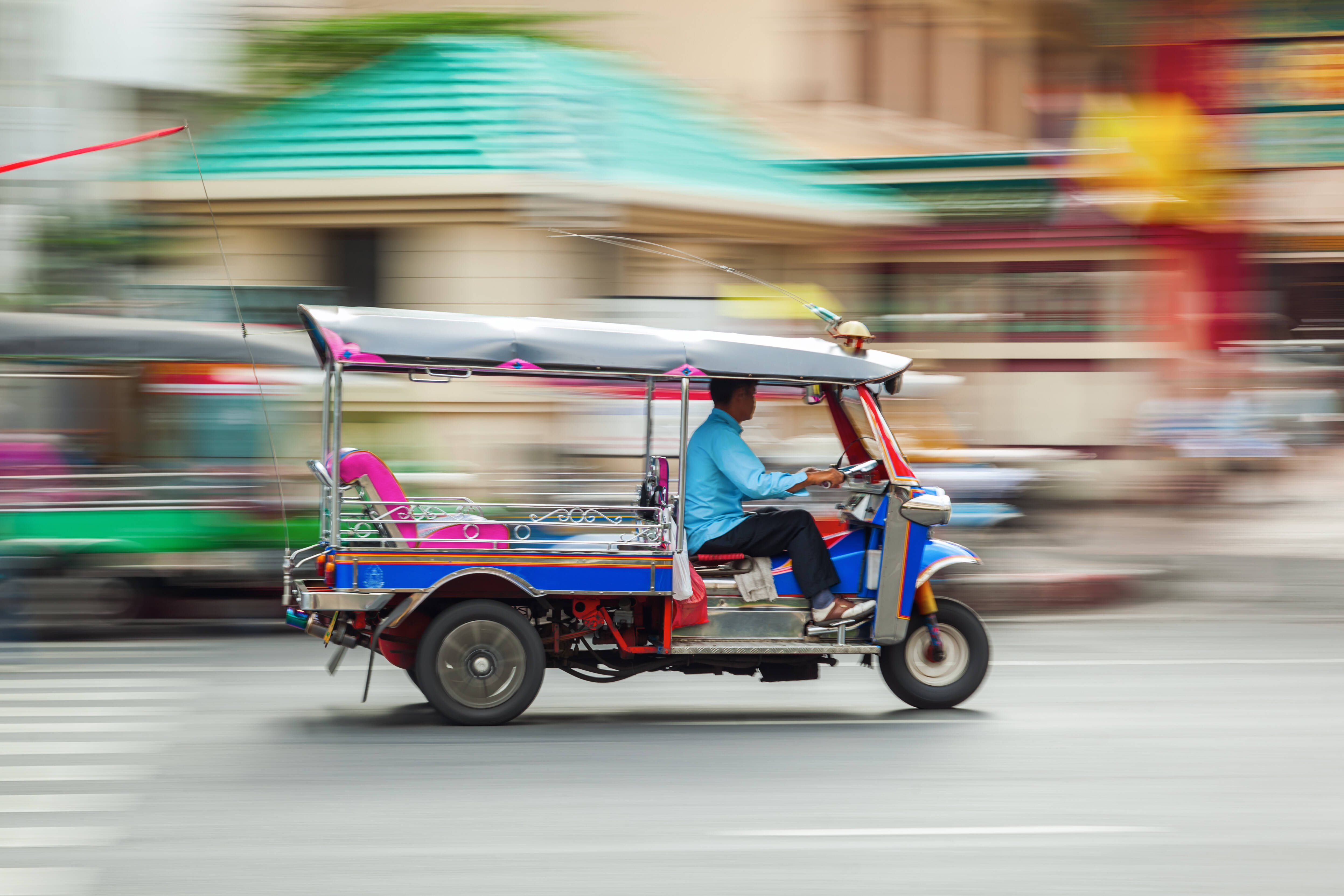 Met de tuktuk door Bangkok