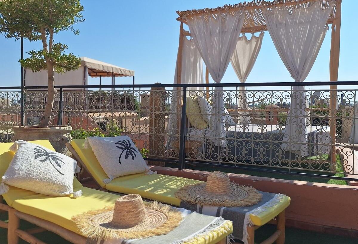 Marokko Marrakech Riad el Grably Terras