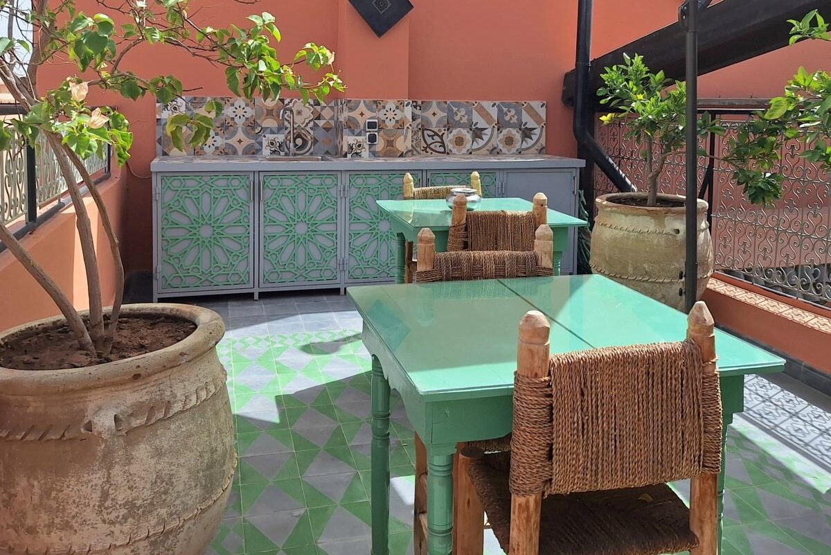 Marokko Marrakech Riad el Grably Terras