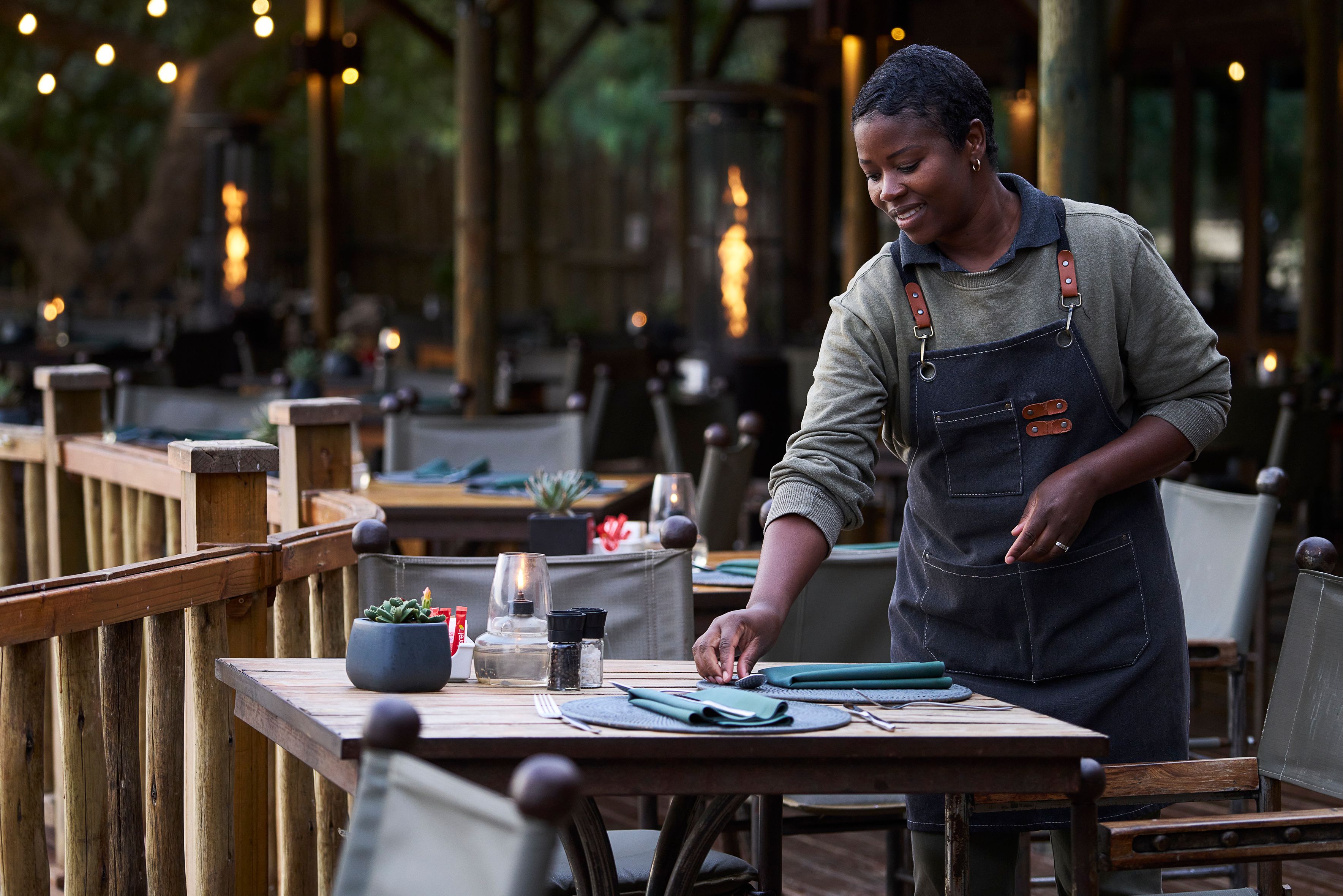 Zuid-Afrika Oudtshoorn Klein Karoo Buffelsdrift Game Lodge Restaurant