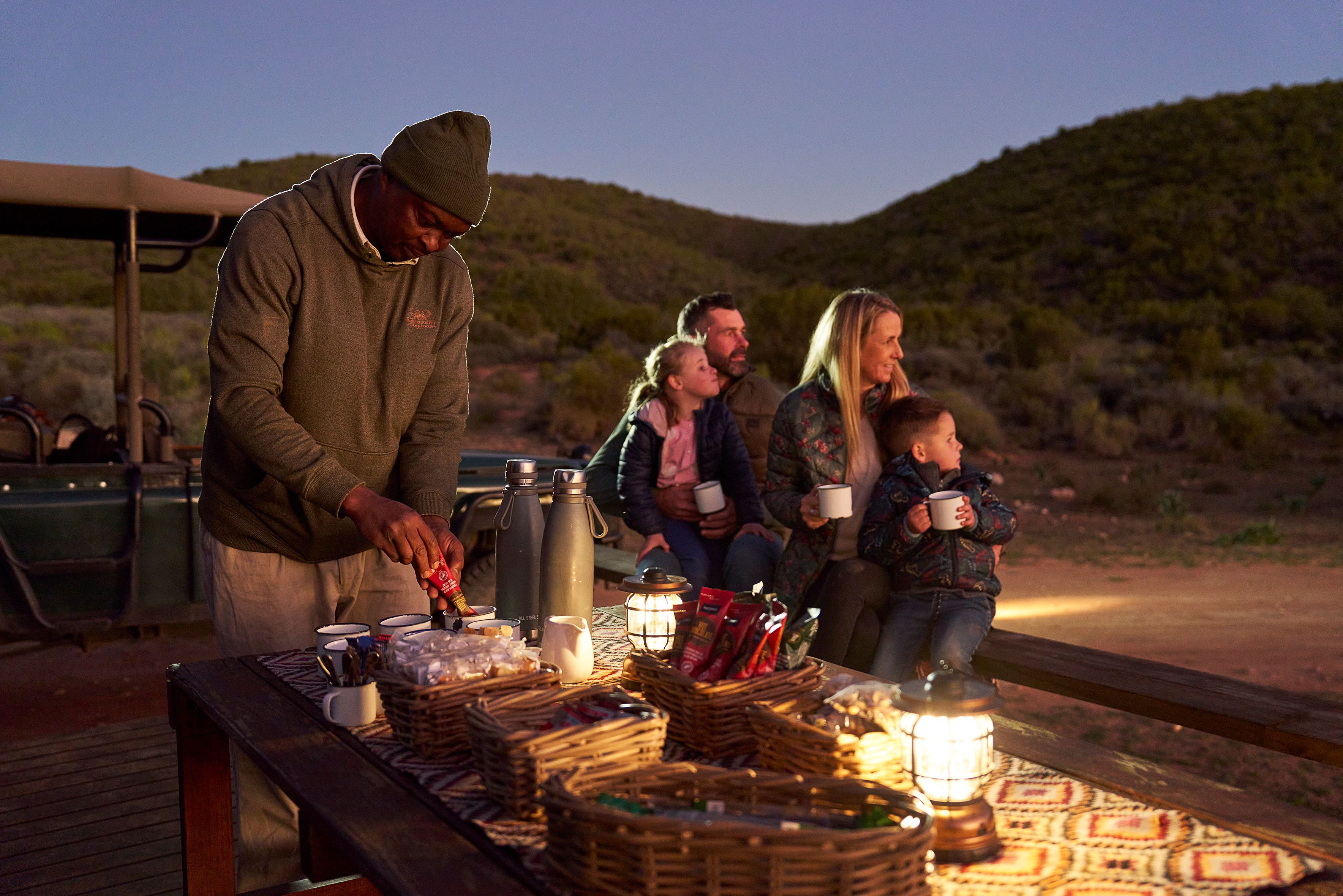 Zuid-Afrika Oudtshoorn Klein Karoo Buffelsdrift Game Lodge Nachtsafari