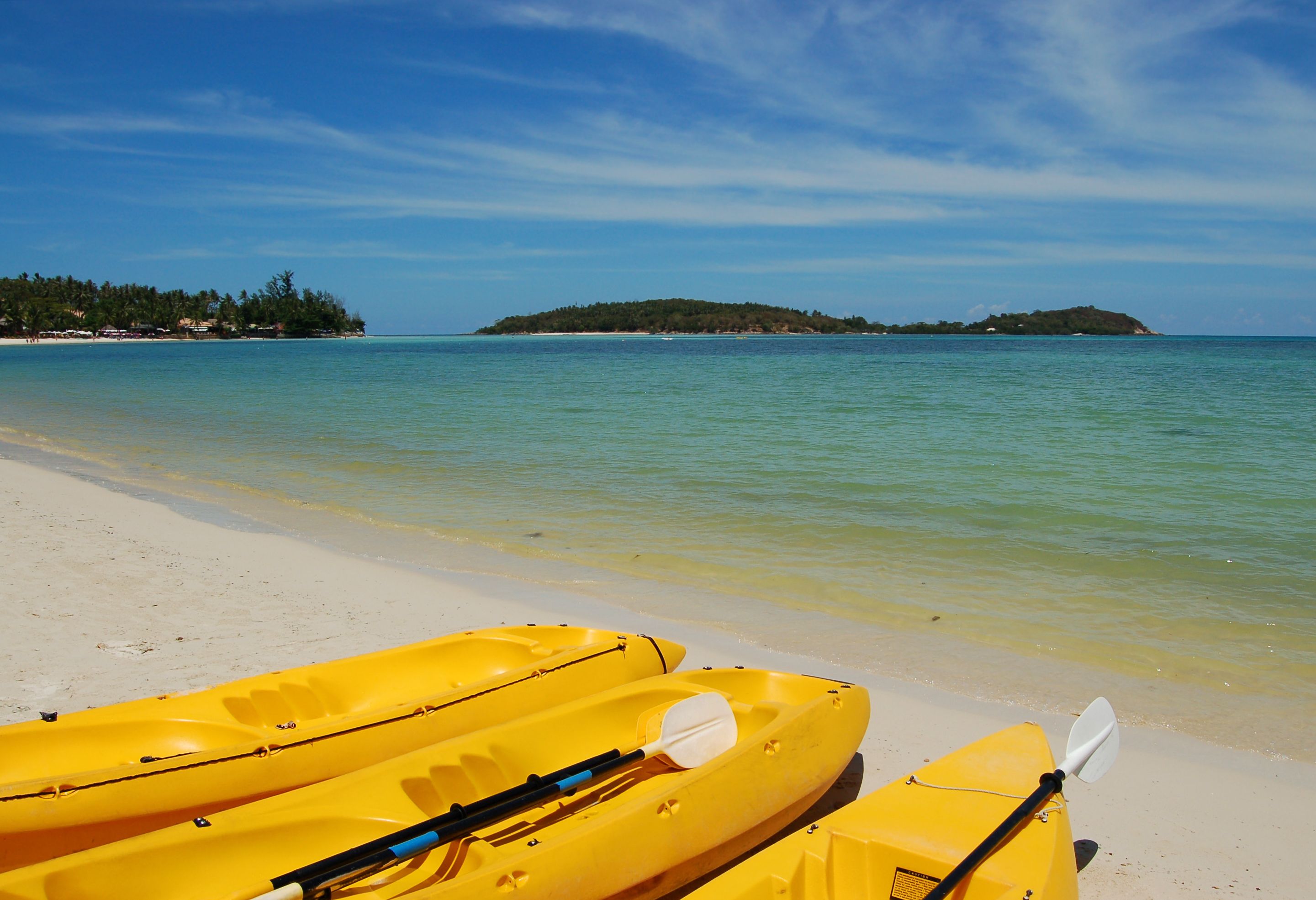Kajakken op het strand van Koh Samui