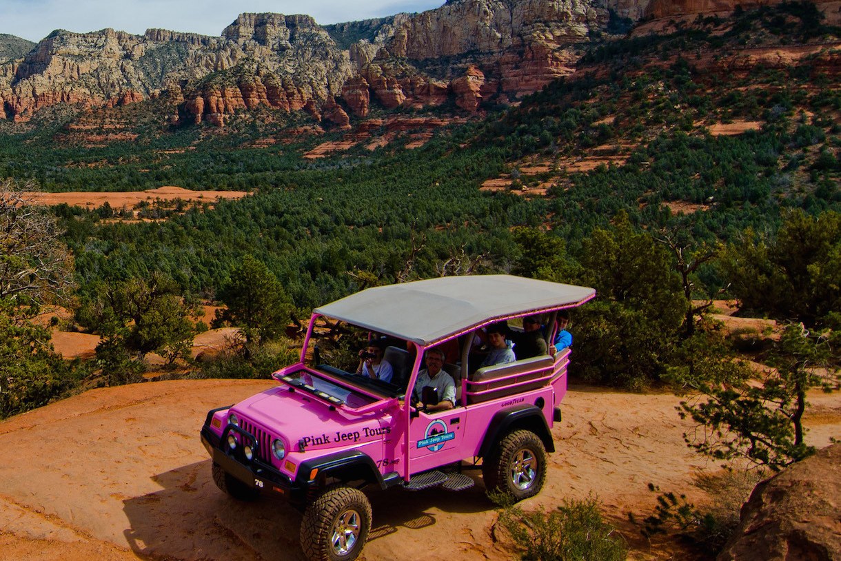 Pink jeeptour Sedona, Arizona in Amerika