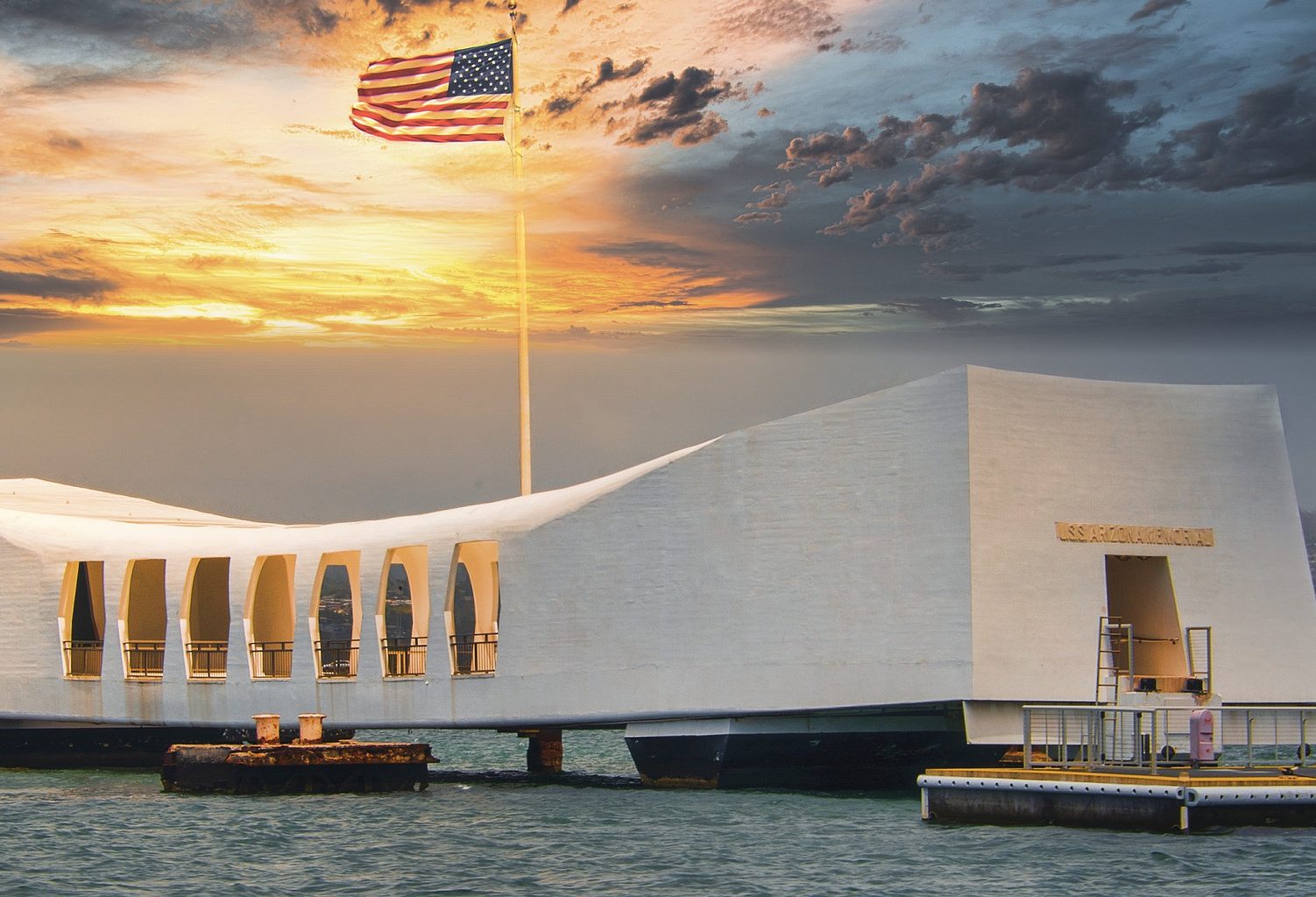 Memorial in Pearl Harbor op Hawaii