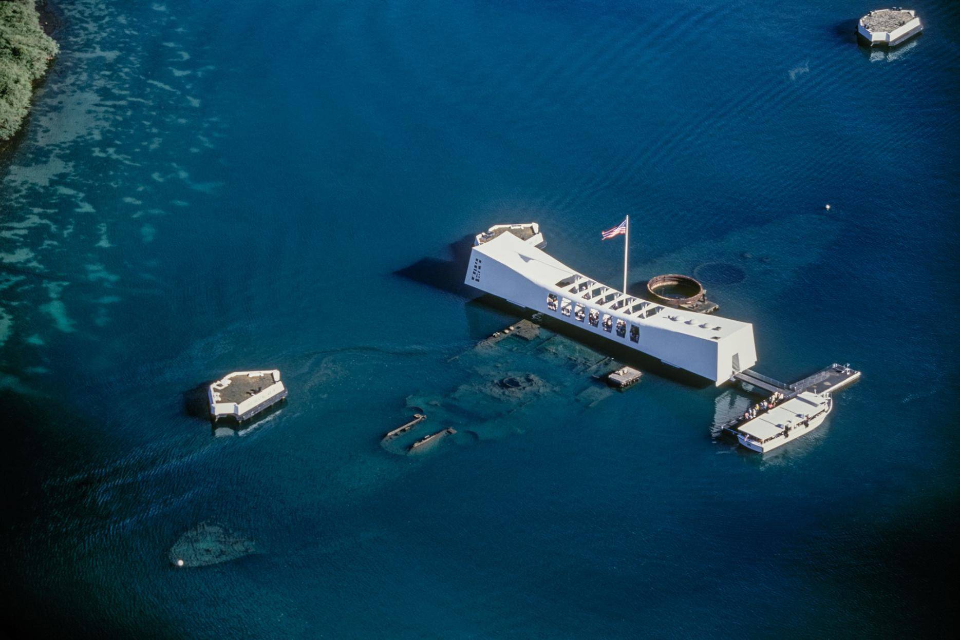 Memorial in Pearl Harbor op Hawaii