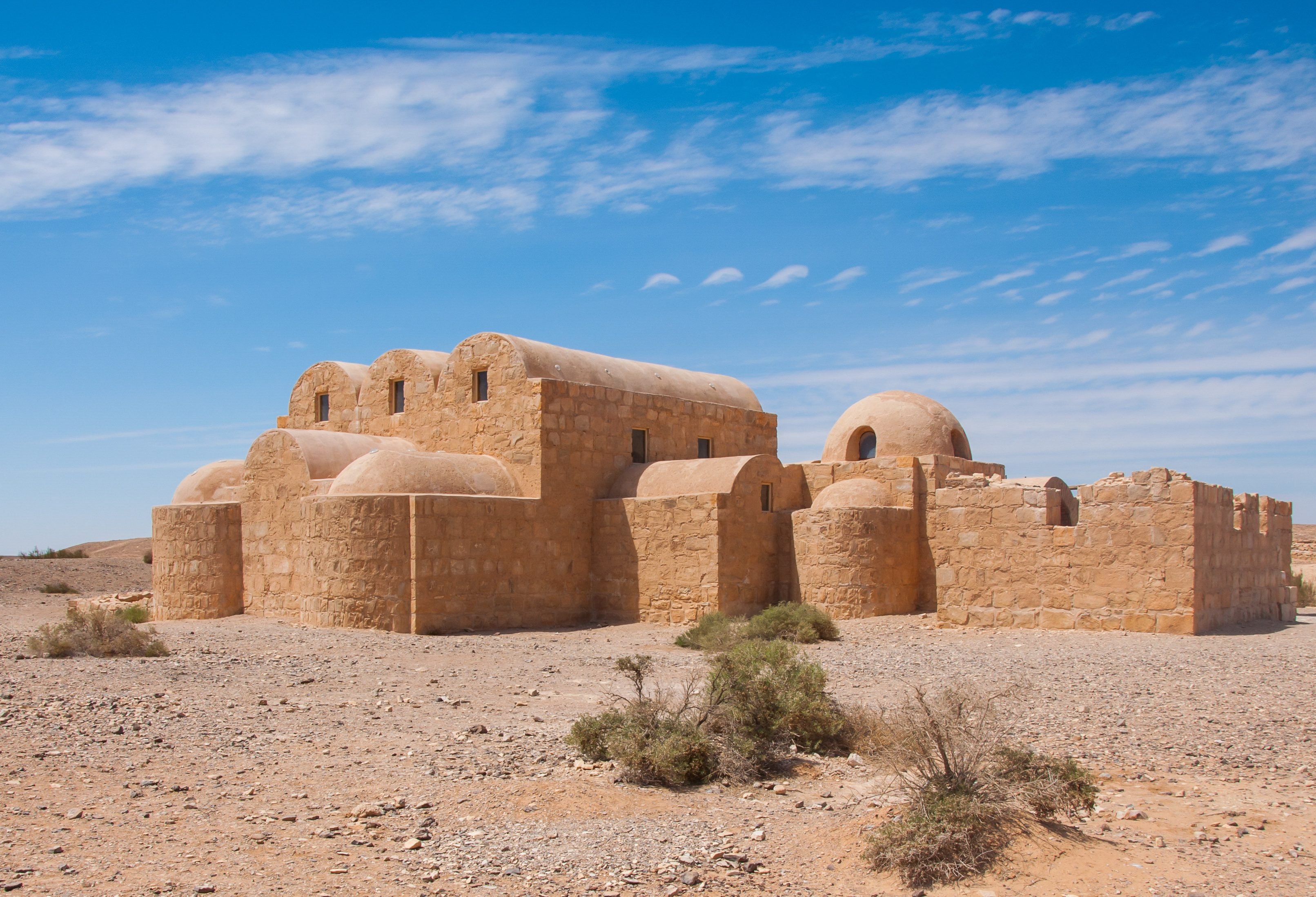 Woestijnkasteel Qusayr Amra in Jordanie
