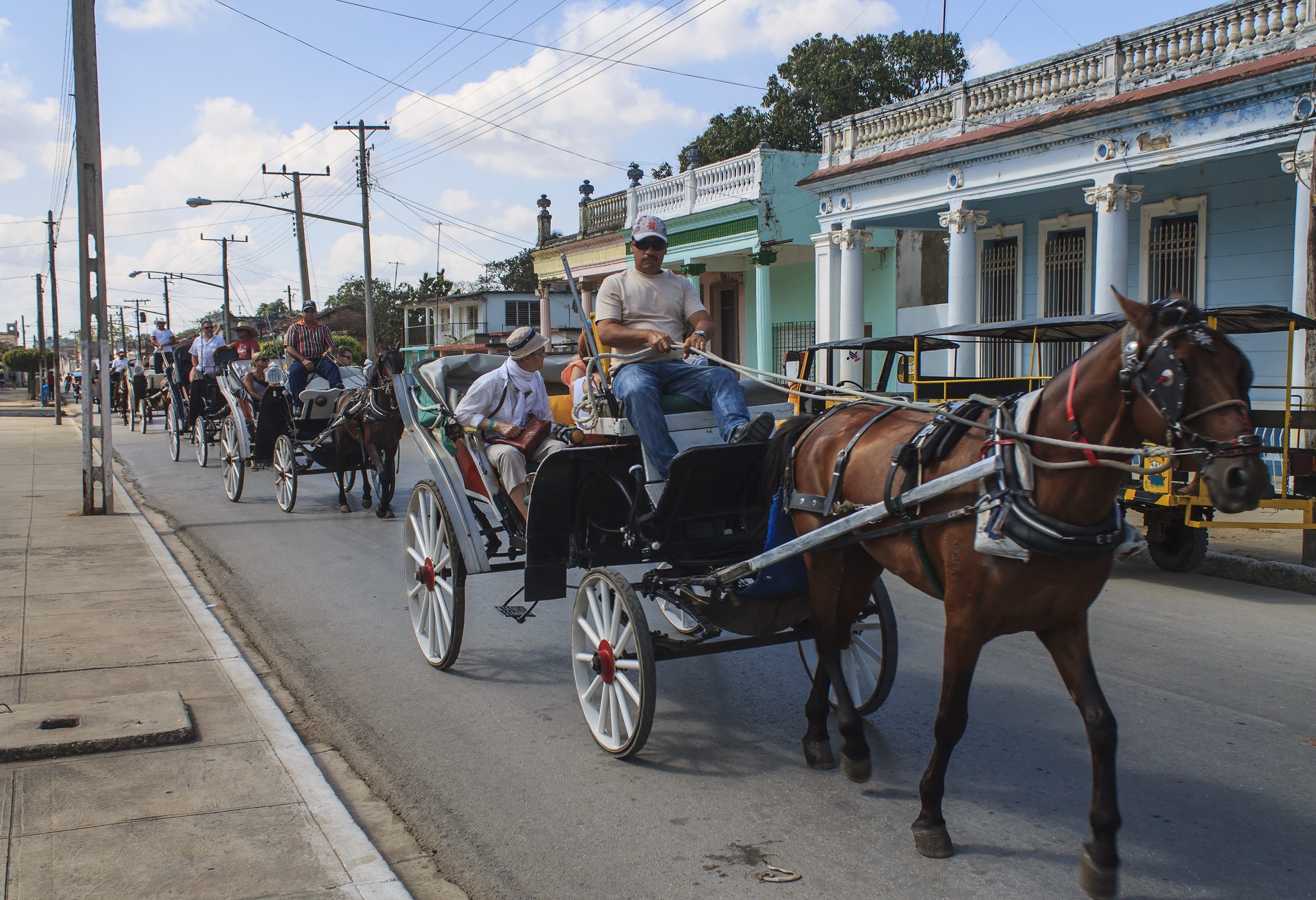 Paard en wagen in Ciego de Avila in Cuba