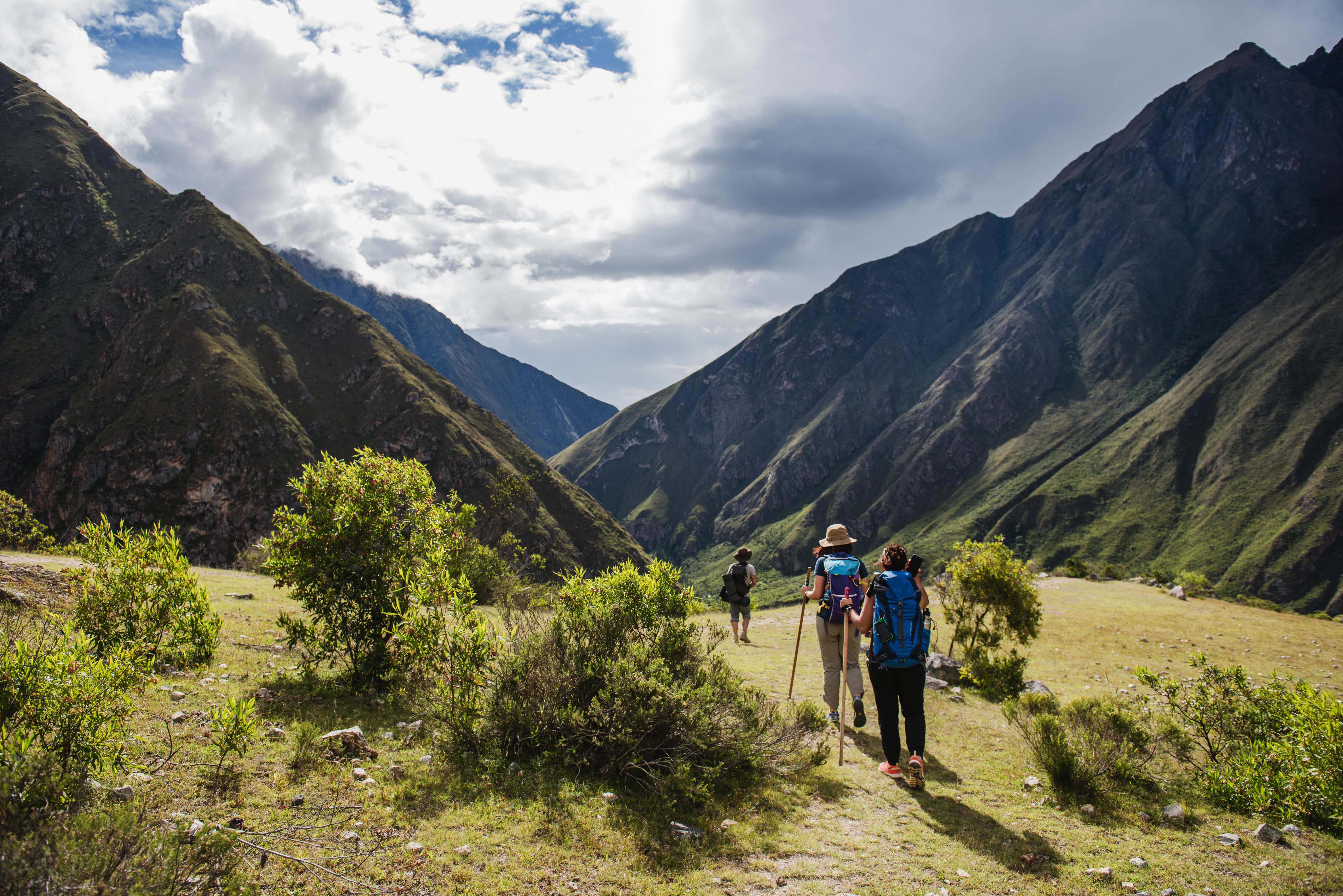Wandelen op de Inca Trail naar Machu Picchu in Peru