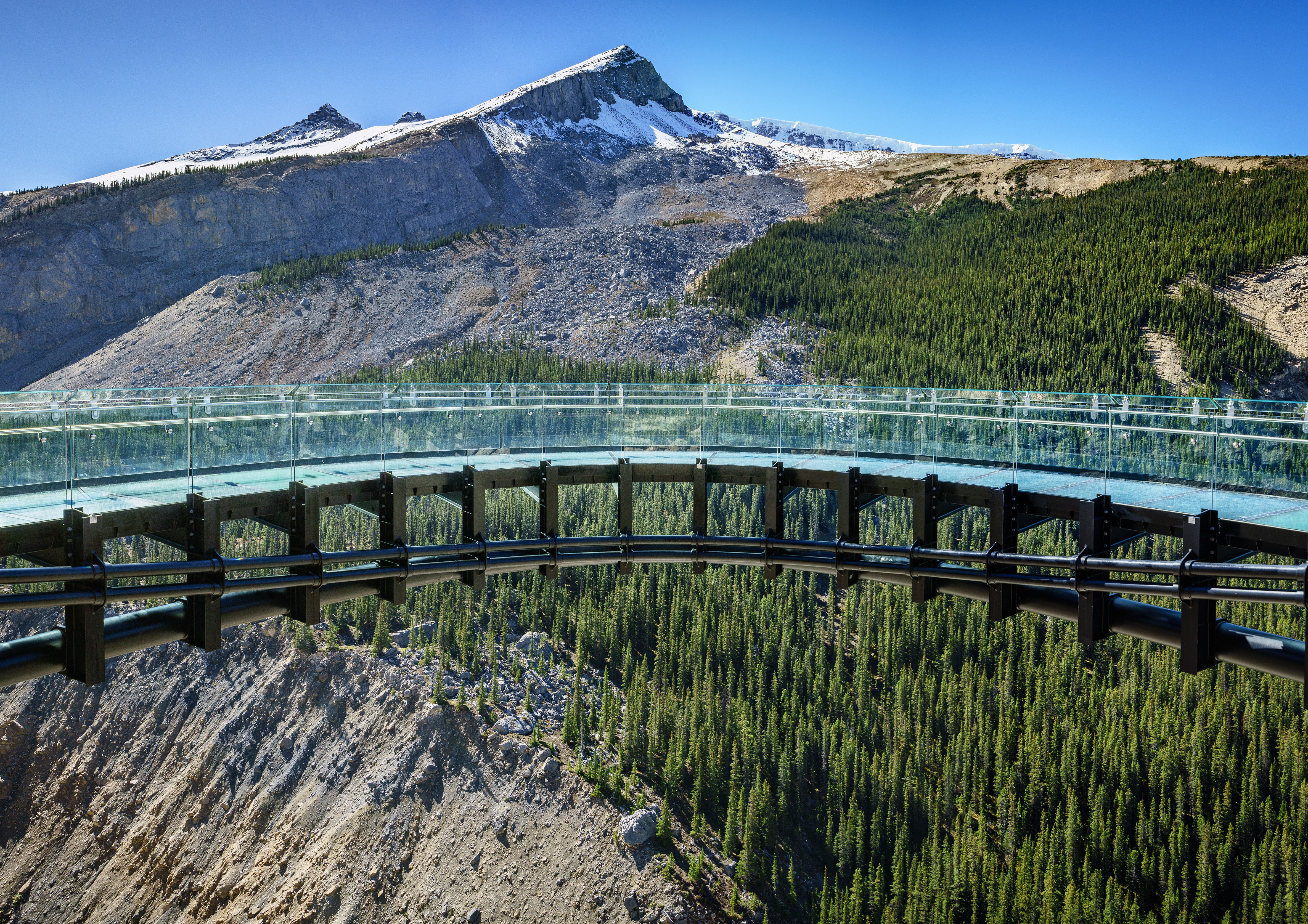 Wandelpad bij Columbia Icefield, Canada