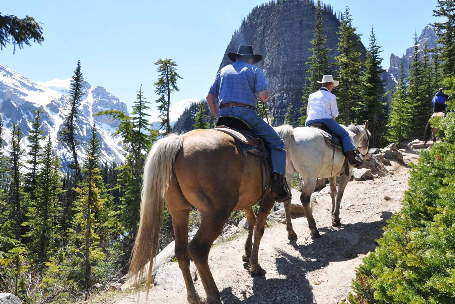 Paardrijden in de Canadese Rocky Mountains