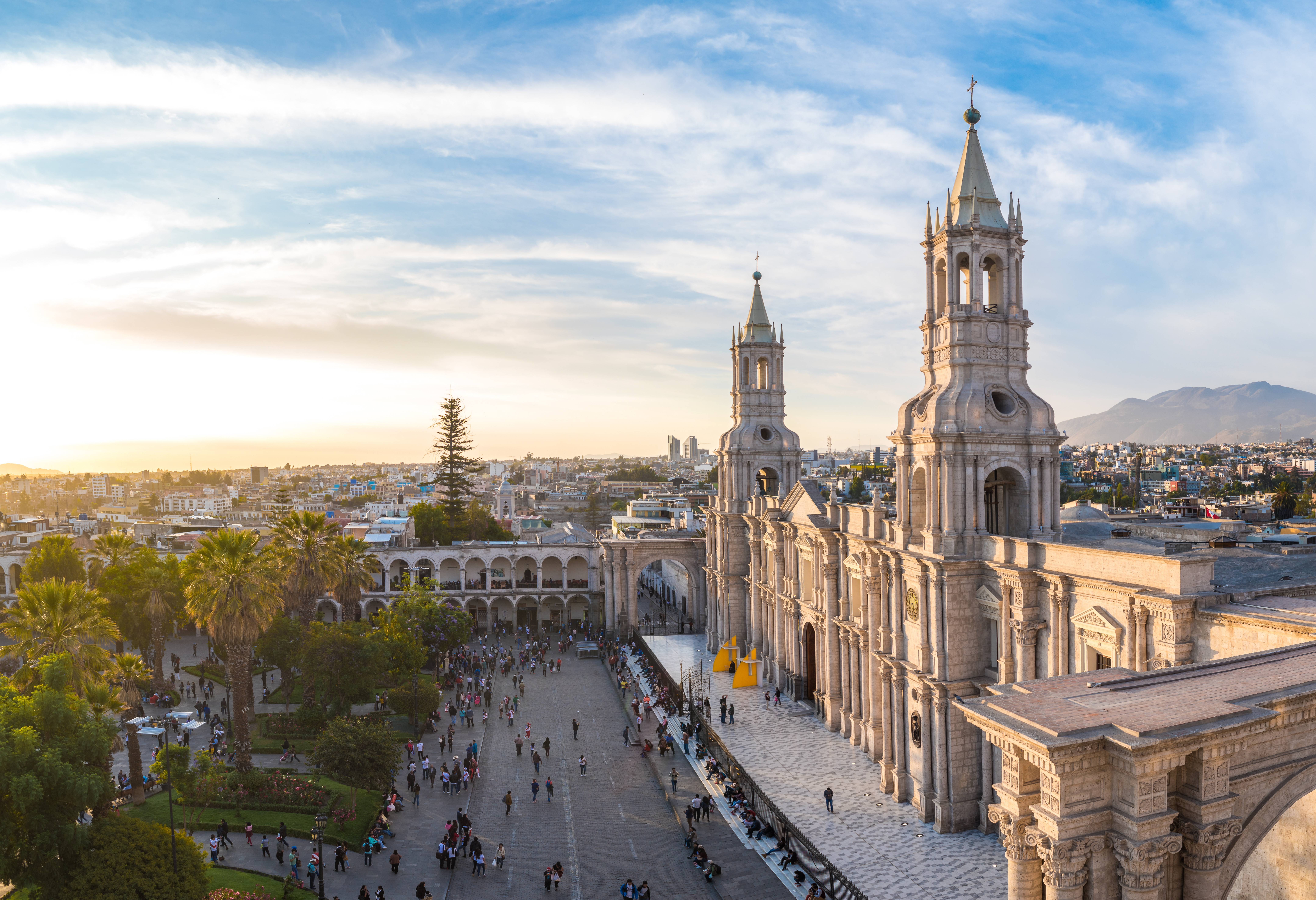 Plaza de Armas in Arequipa in Peru
