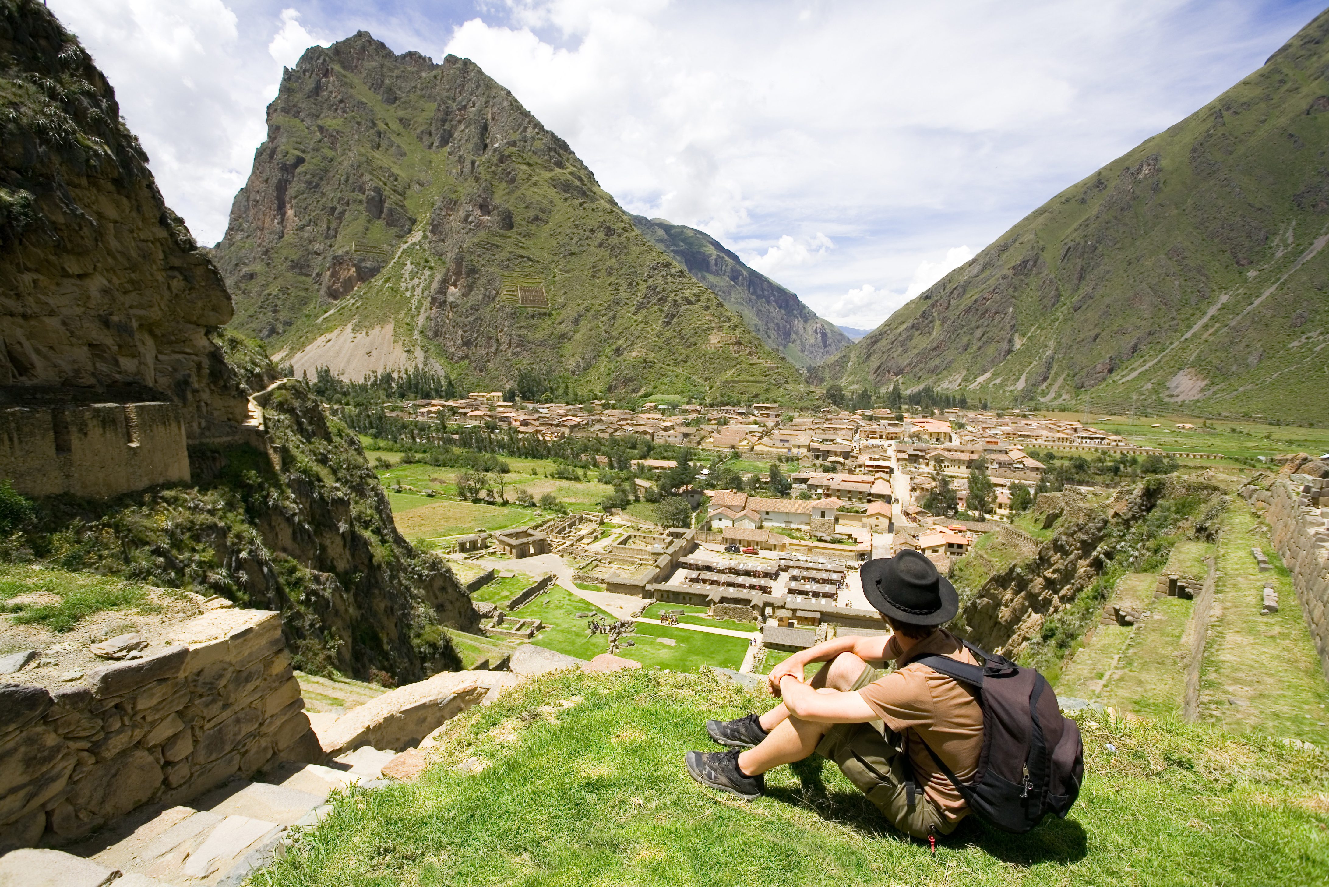 Ollantaytambo in de Sacred Valley in Peru